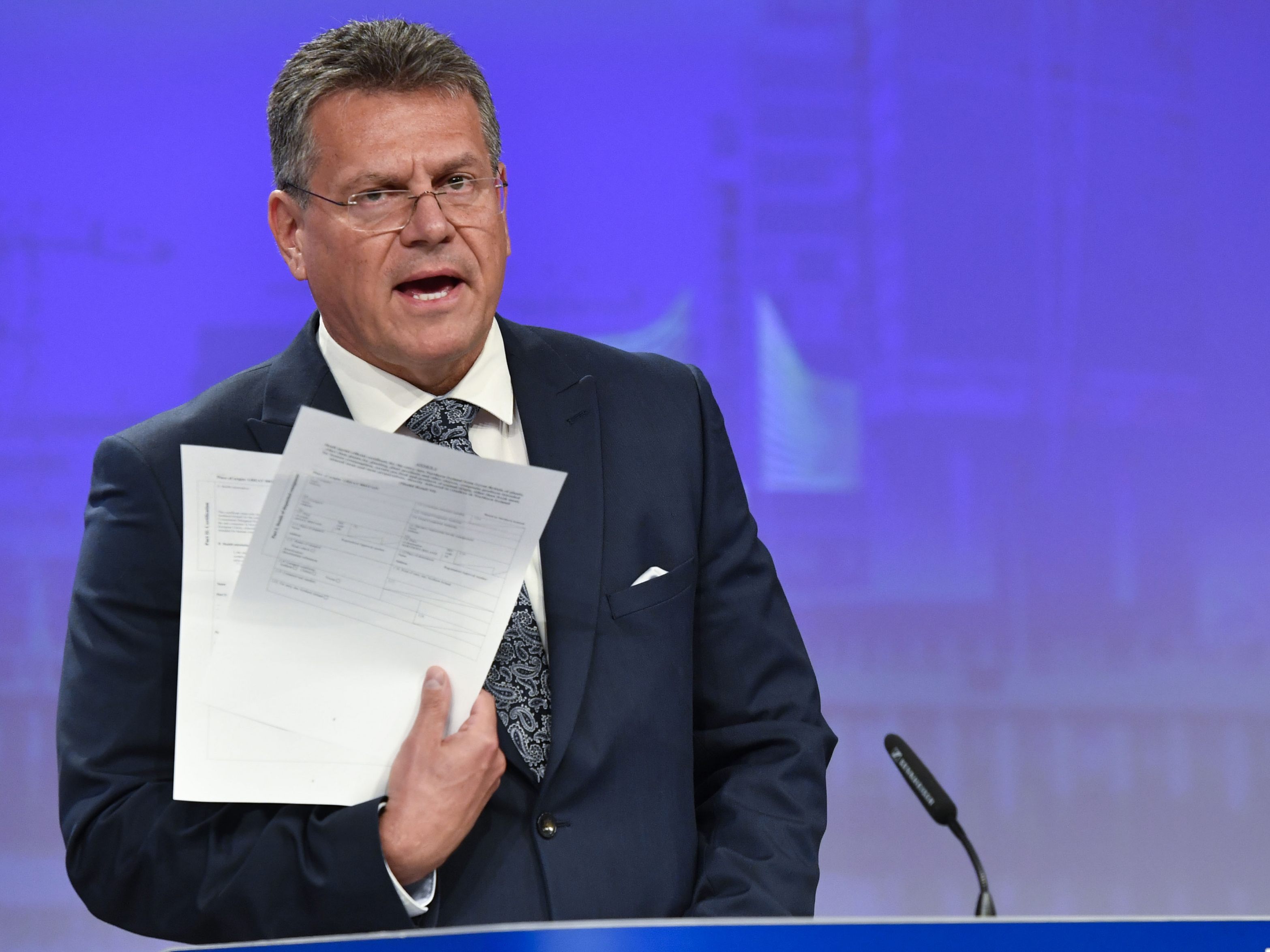 EU-Kommissionsvizepräsident Sefcovic nennt das Vorgehen Londons illegal EU-Kommissionsvizepräsident Sefcovic nennt das Vorgehen Londons illegal