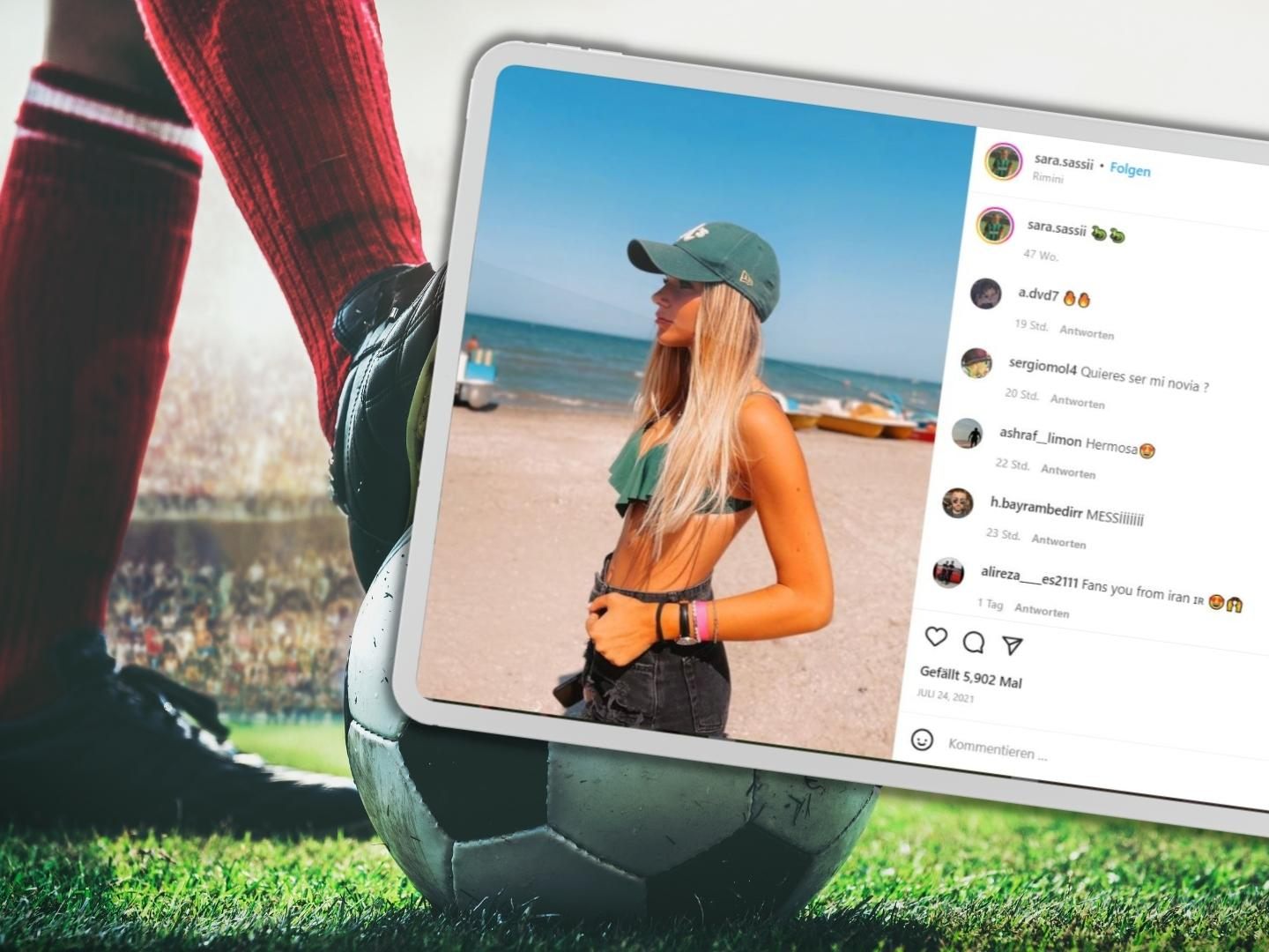 Diese Fußballerin geht aktuell viral. Diese Fußballerin geht aktuell viral.