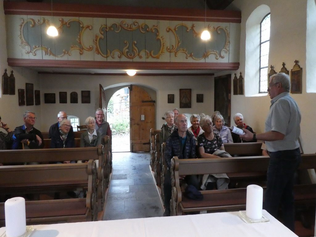 Walter Ellensohn weiß viel über das Kappele zu erzählen Walter Ellensohn weiß viel über das Kappele zu erzählen