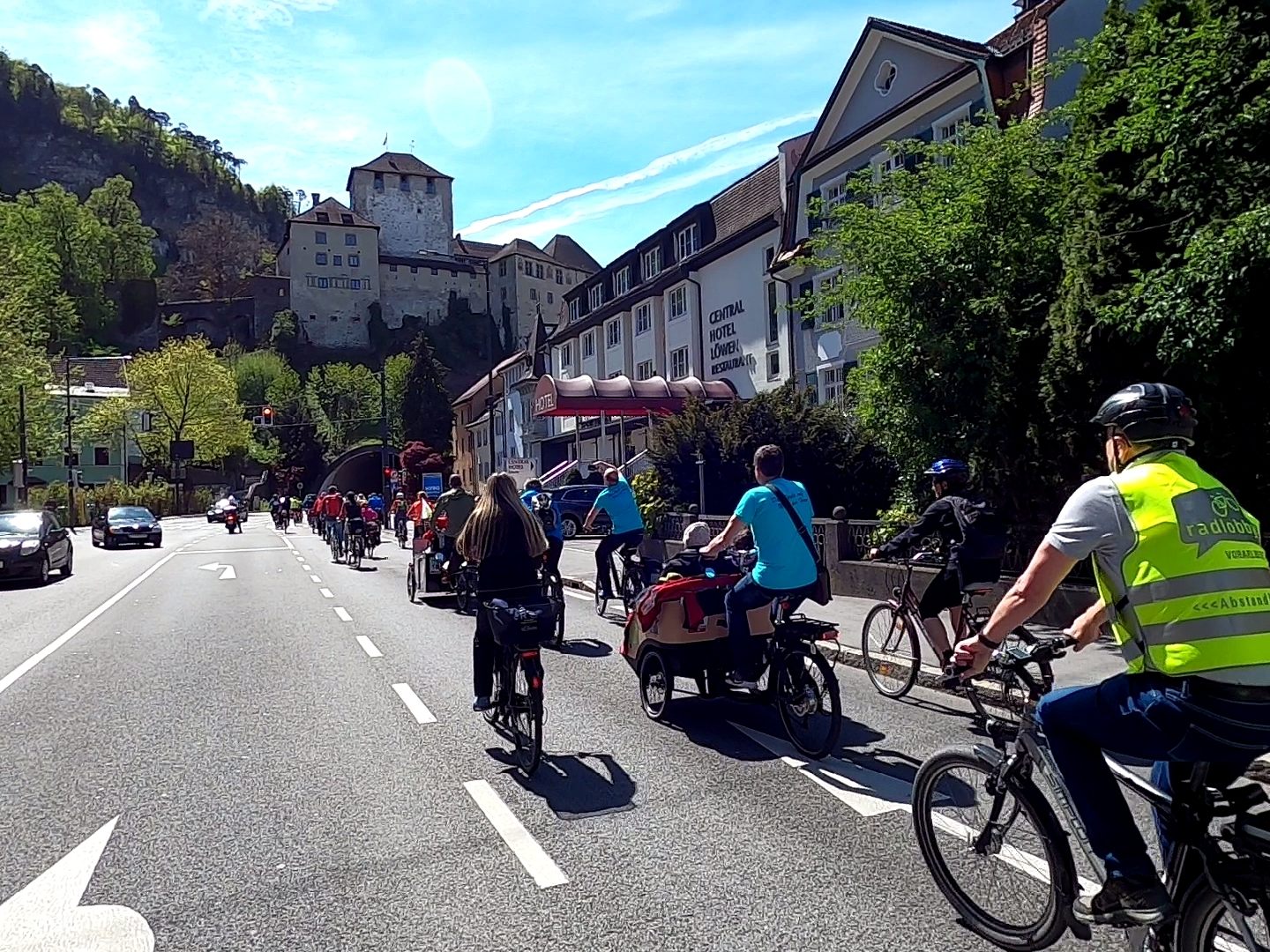 2021 führte die Radtour nach Feldkirch, 250 Menschen waren dabei