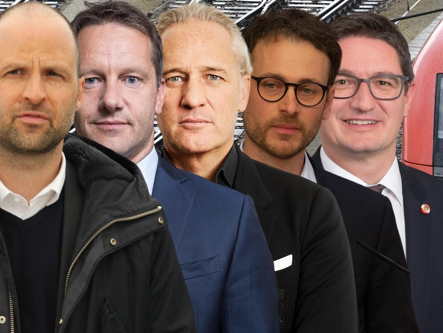 (v.l.n.r.) Tittler,Thür, Ohneberg, Zadra und Einwallner zu den geleakten Plänen der ÖBB für das Untere Rheintal. (v.l.n.r.) Tittler,Thür, Ohneberg, Zadra und Einwallner zu den geleakten Plänen der ÖBB für das Untere Rheintal.