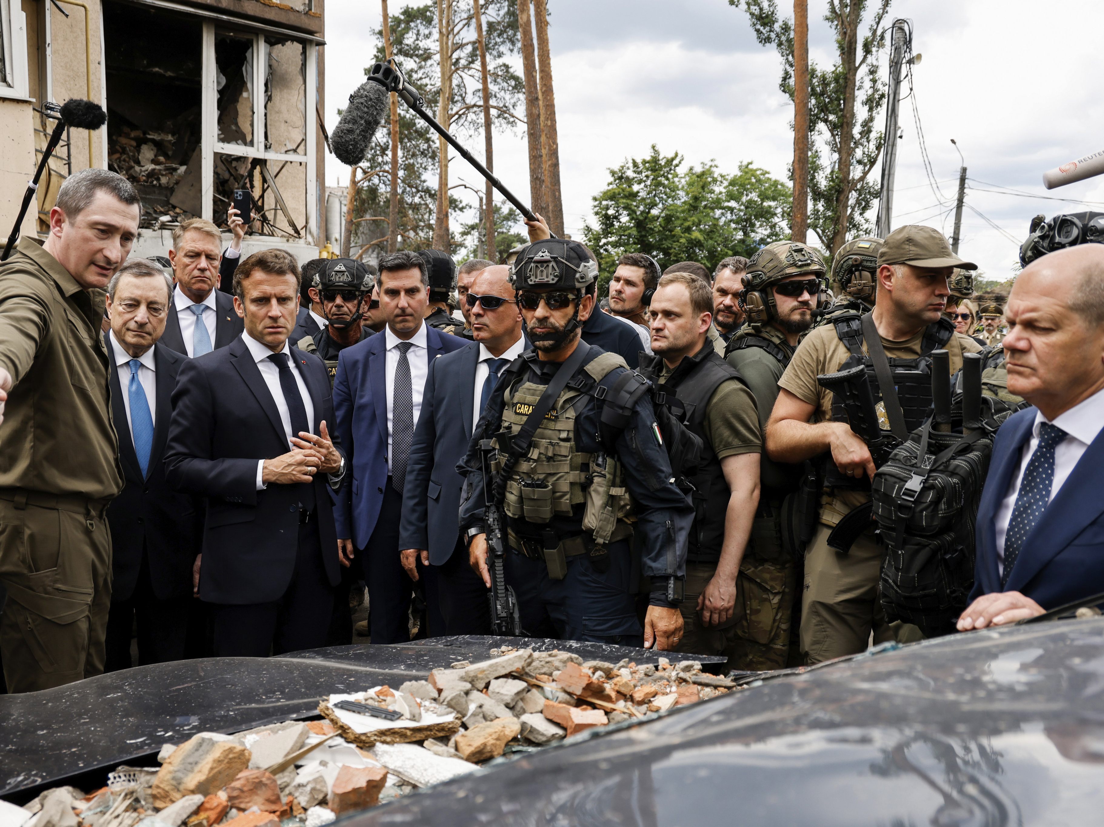 Beim Politiker-Besuch in Kiew wurde der Luftalarm ausgelöst. Beim Politiker-Besuch in Kiew wurde der Luftalarm ausgelöst.