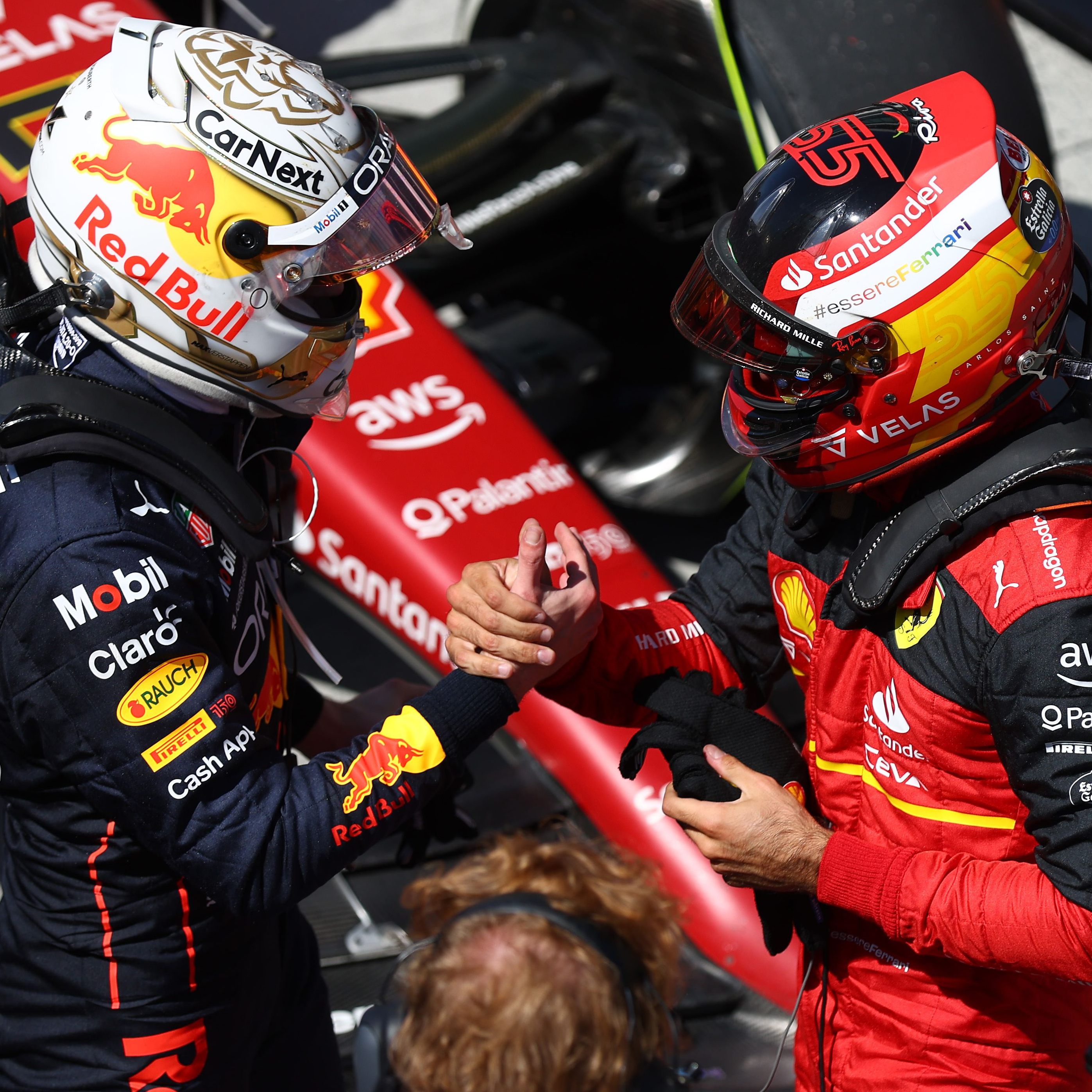 Zum Schluss war es richtig knapp - Verstappen blieb vor Sainz.