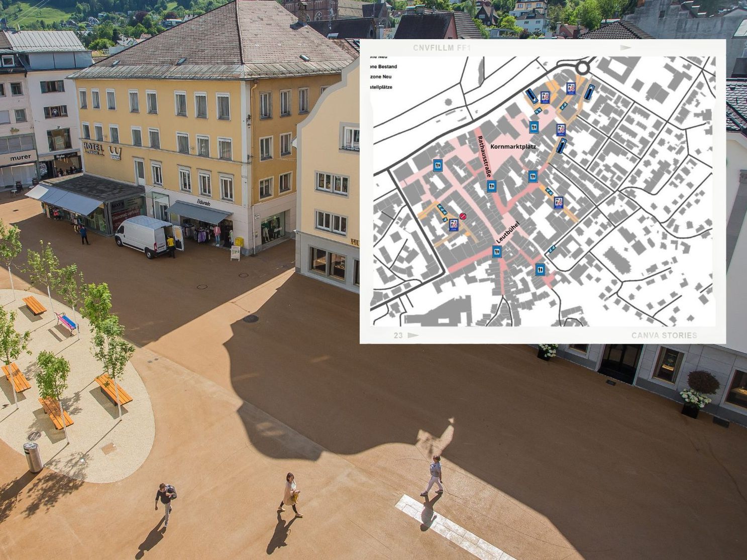 Der Leutbühel wird Zentrum der autofreien Innenstadt.