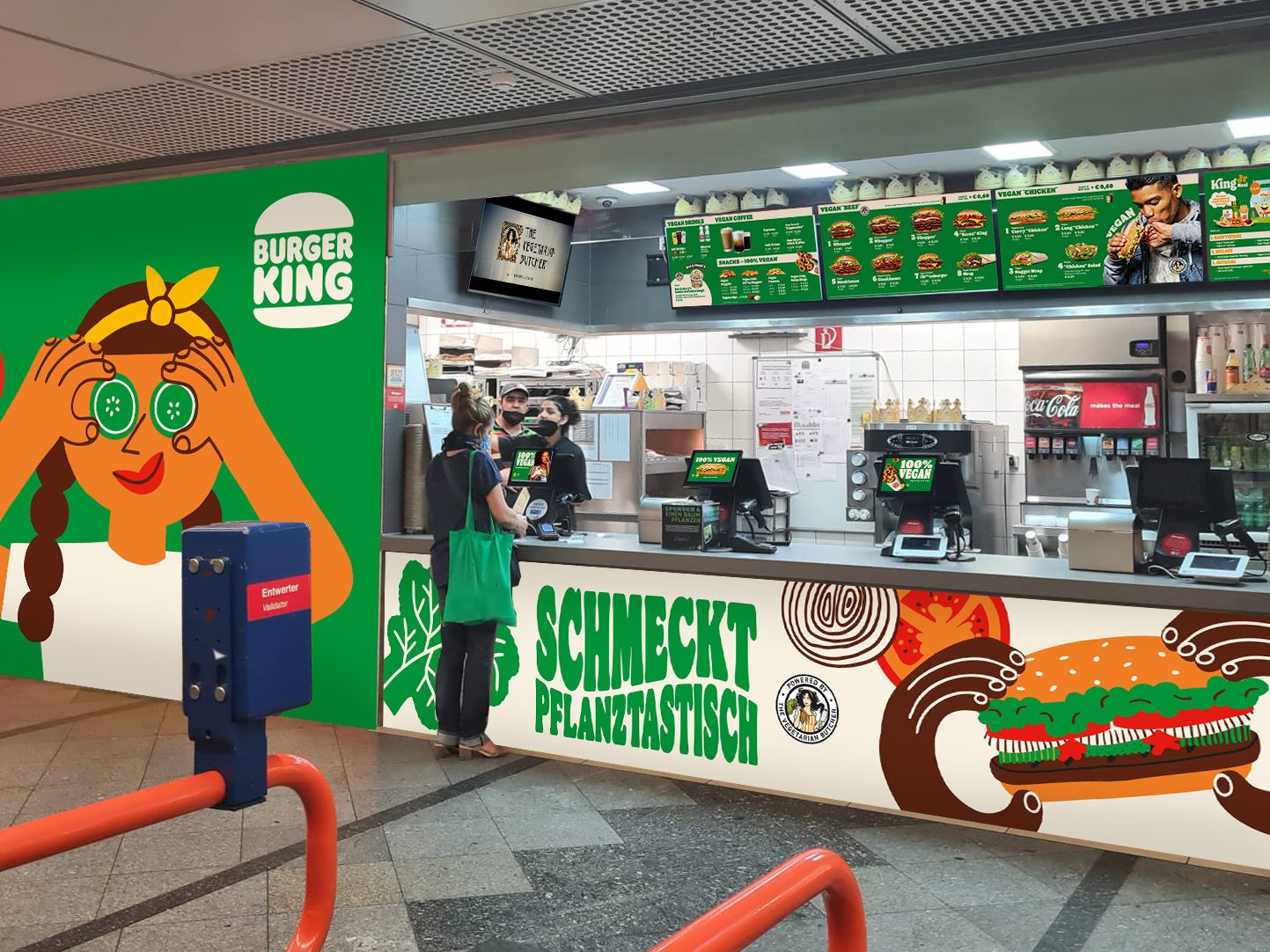 Burger King eröffnet das erste 100 Prozent vegane Restaurant am Westbahnhof.