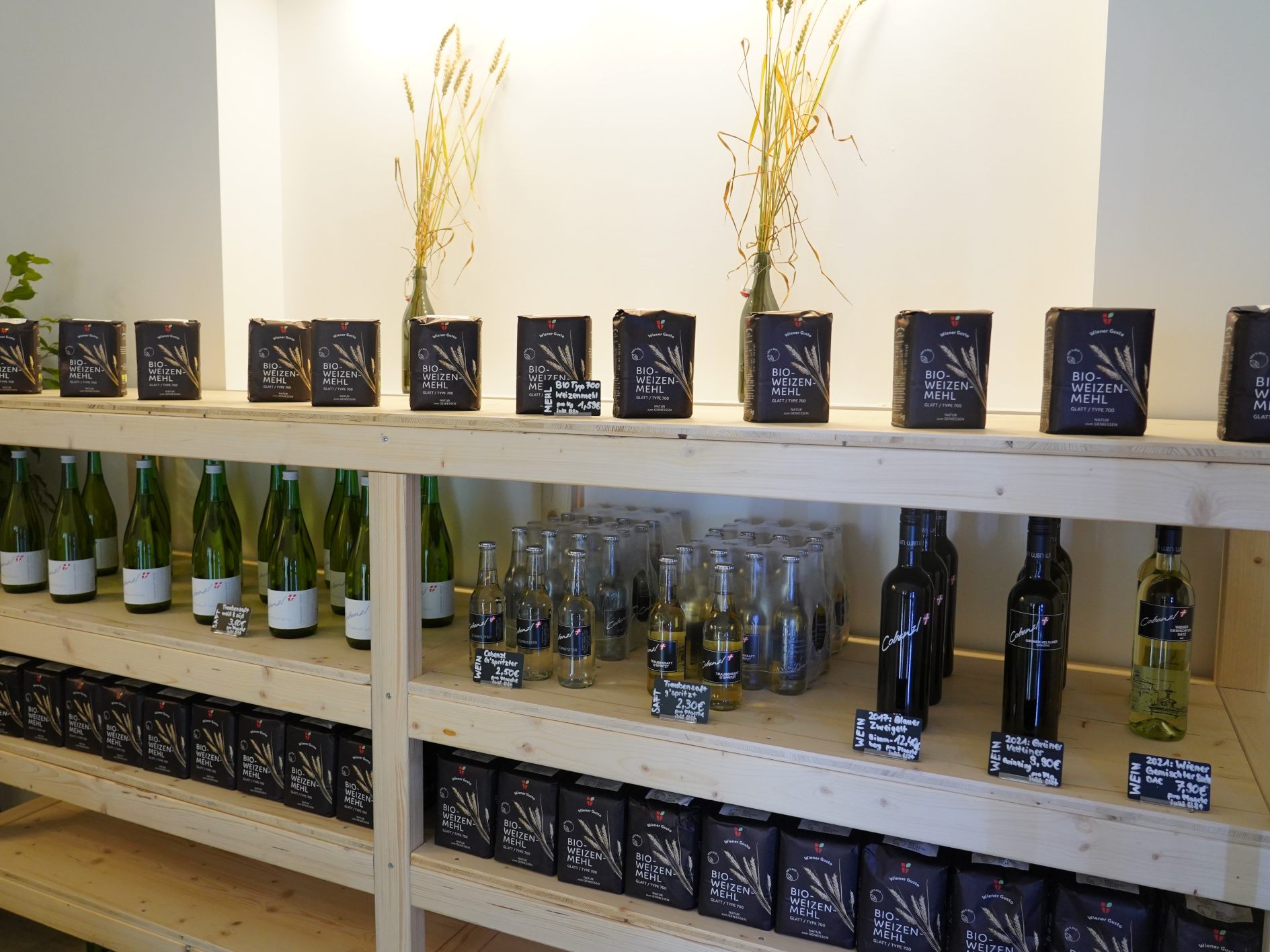 Wiener Gusto Shop bietet regionale Köstlichkeiten.