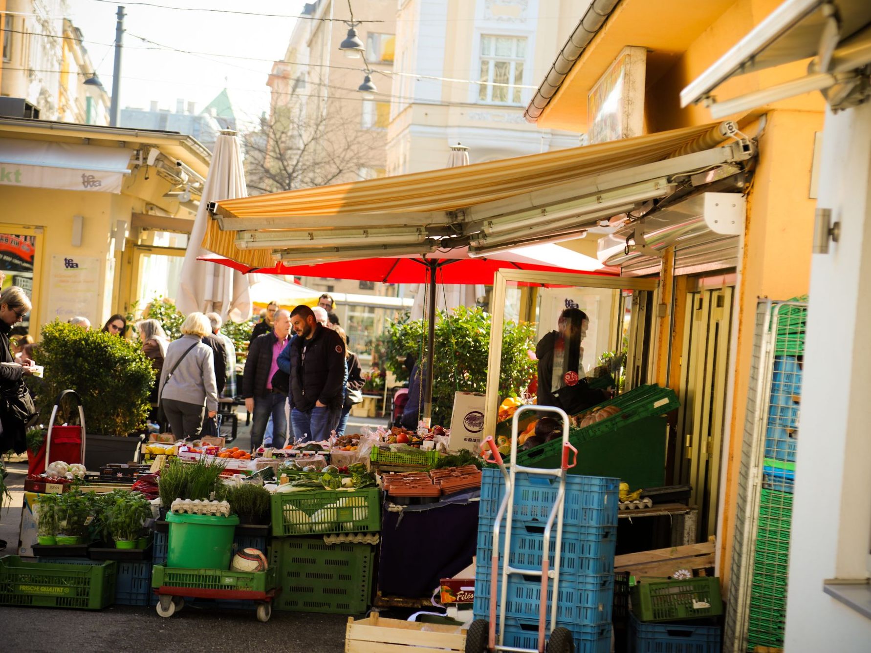 Der Karmelitermarkt und der Meidlinger Markt konnten ihre Besucherzahl seit 2019 fast verdoppeln.