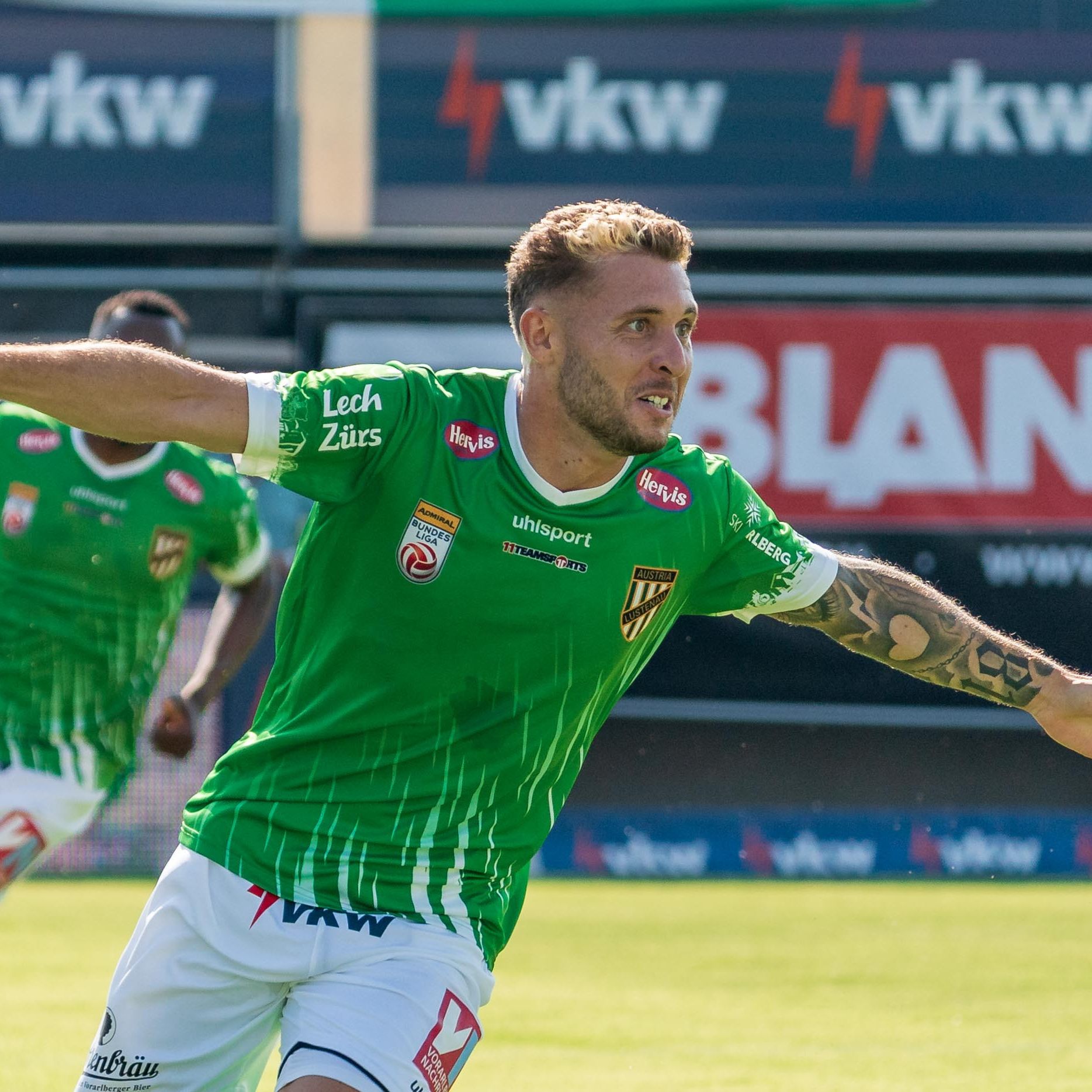 Anthony Schmid brachte die Lustenauer mit seinem frühen 1:0 auf die Siegerstraße.