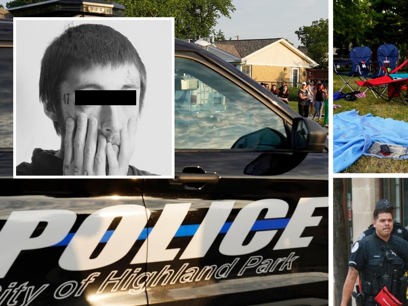 Nach dem Schusswaffenüberfall auf eine Parade zum US-Nationalfeiertag im Chicagoer Vorort Highland Park hat die Polizei den Verdächtigen gefasst. Nach dem Schusswaffenüberfall auf eine Parade zum US-Nationalfeiertag im Chicagoer Vorort Highland Park hat die Polizei den Verdächtigen gefasst.