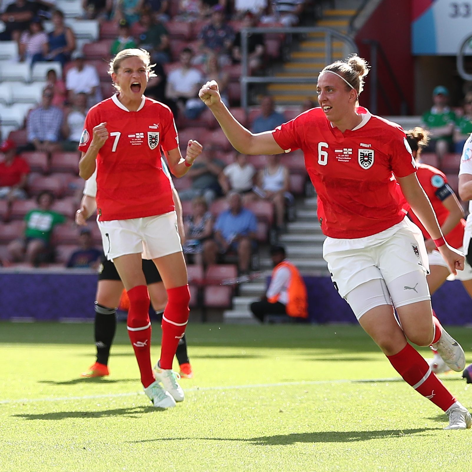 Katharina Schiechtl brachte Österreich früh mit 1:0 in Führung.