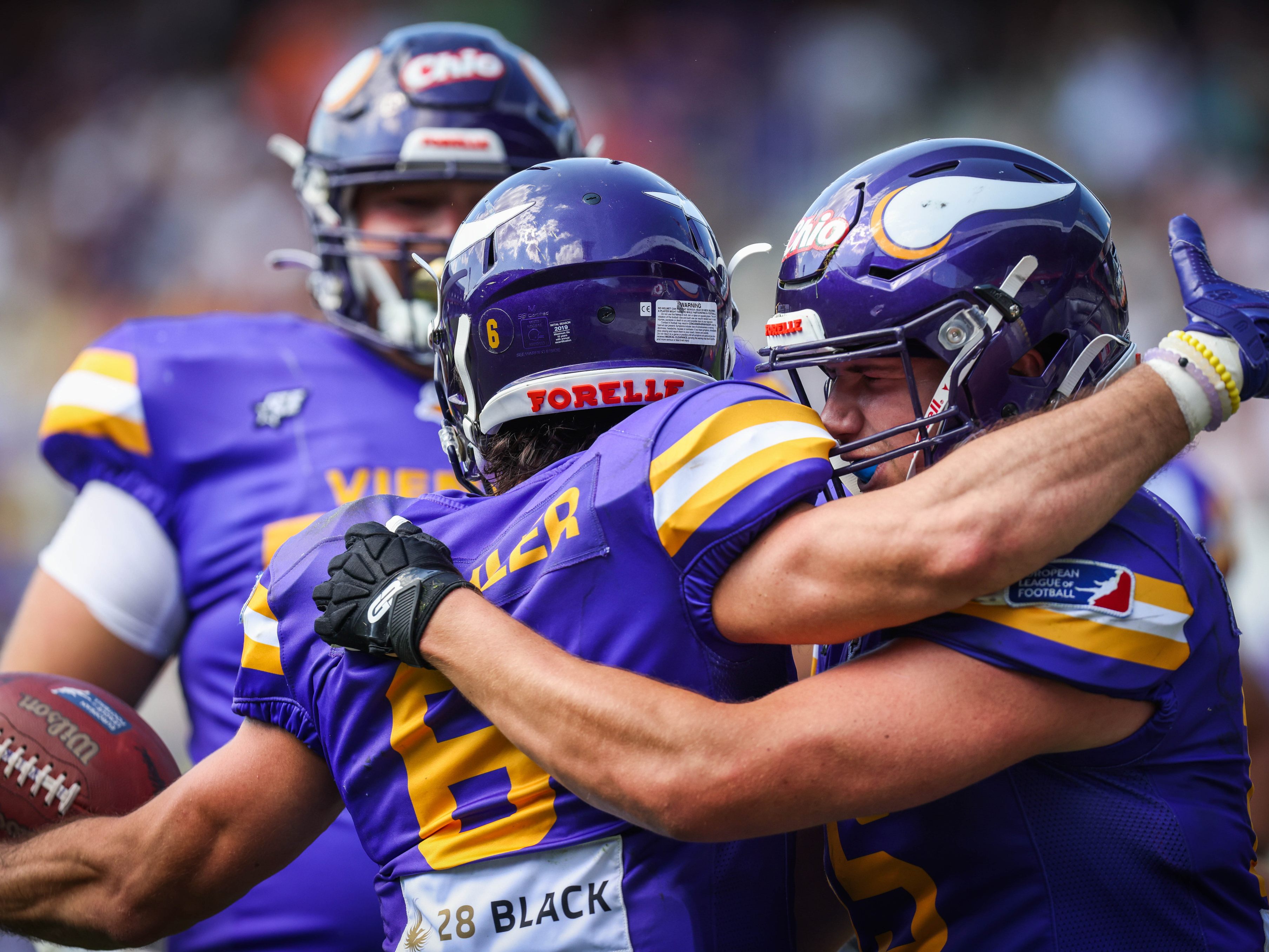 Die Vienna Vikings jubeln im 7. Spiel über den 7. Sieg