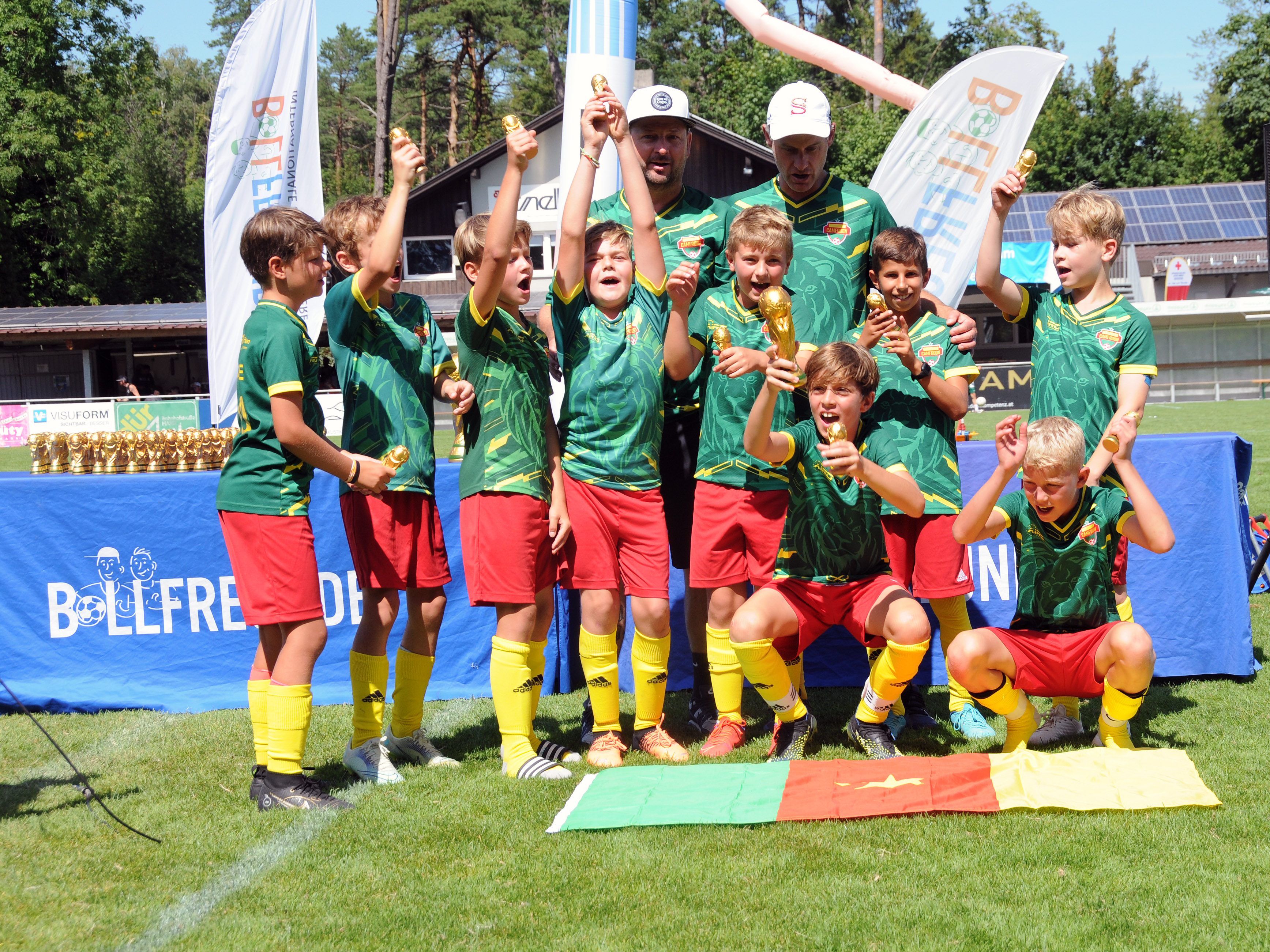 Siegerehrung bei der Mini-WM des FC Hard