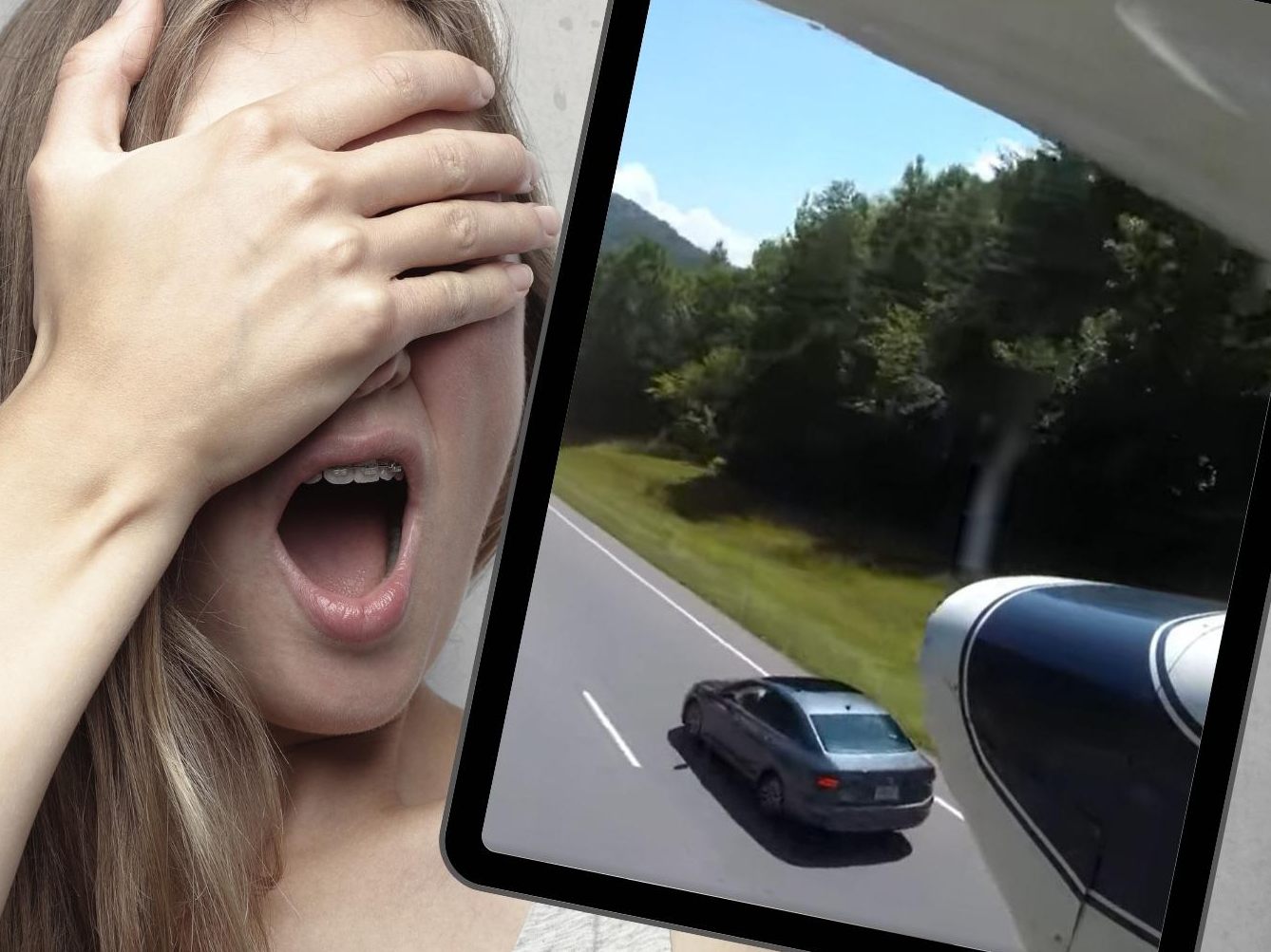 Die GoPro-Kamera des Piloten filmte die Notlandung mit,