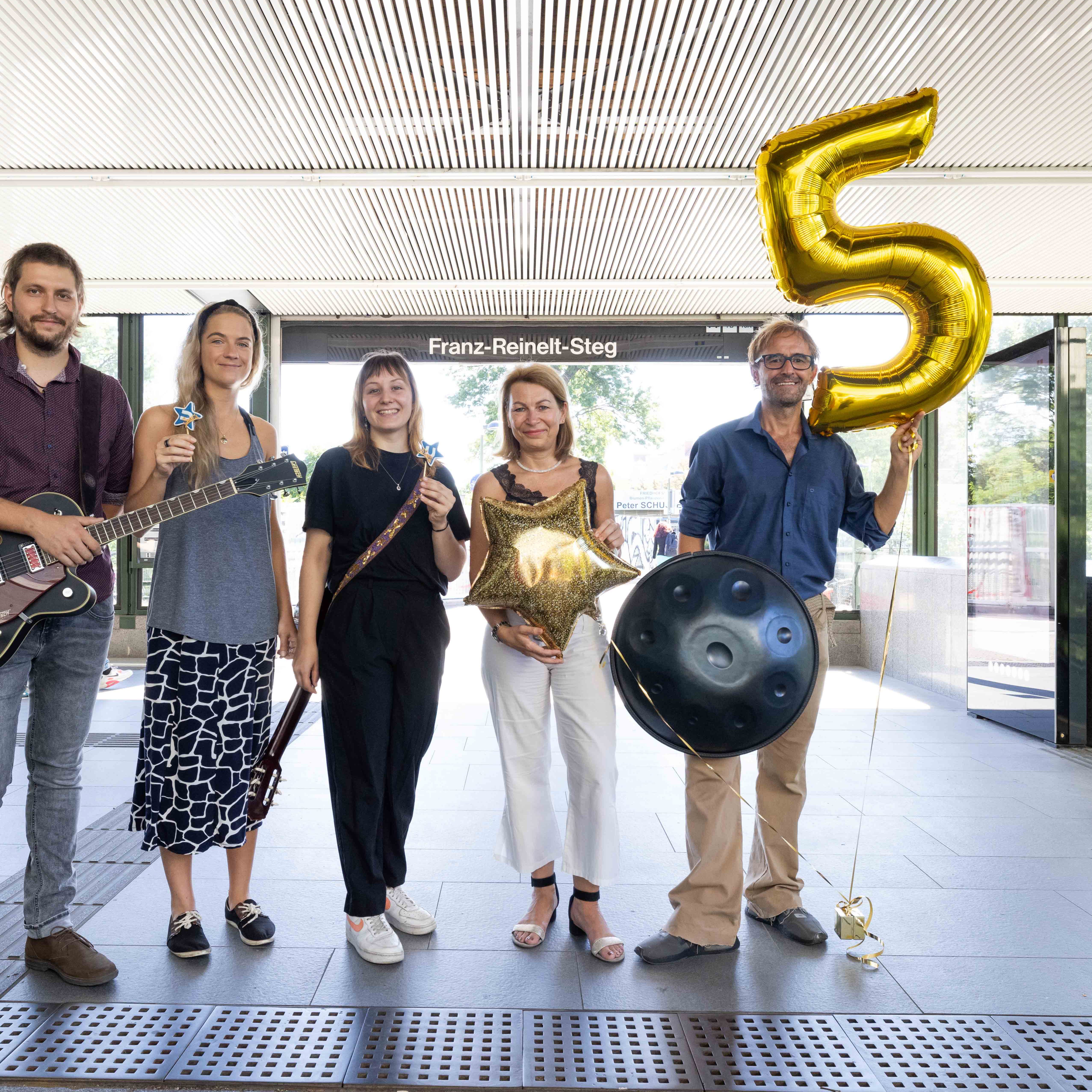 Die Wiener U-Bahn-Stars feierten am Bahnhof Wien-Meidling ihren 5. Geburtstag.