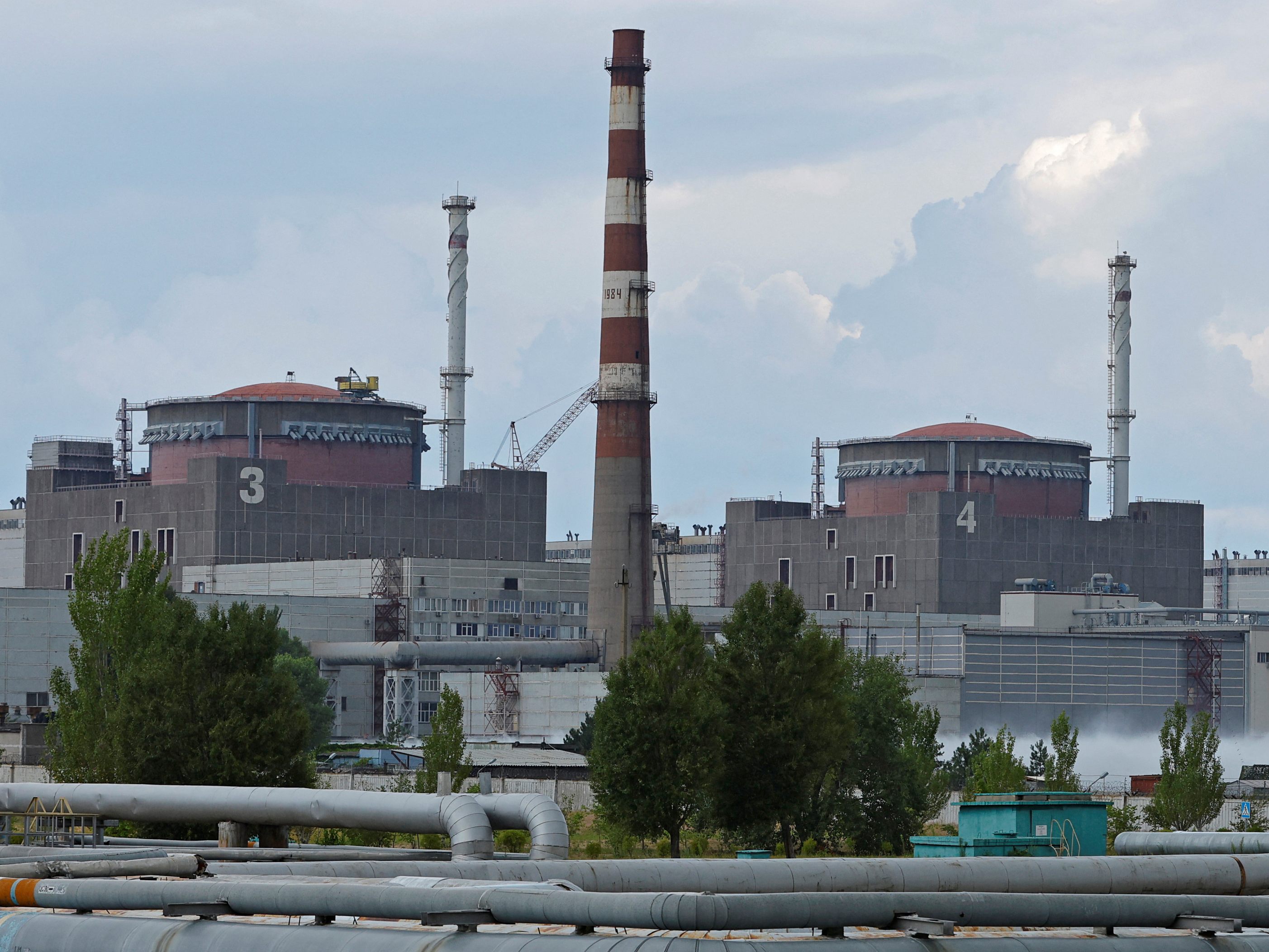 Rund um das Atomkraftwerk Saporischschja gibt es offenbar weiter Kämpfe. Rund um das Atomkraftwerk Saporischschja gibt es offenbar weiter Kämpfe.