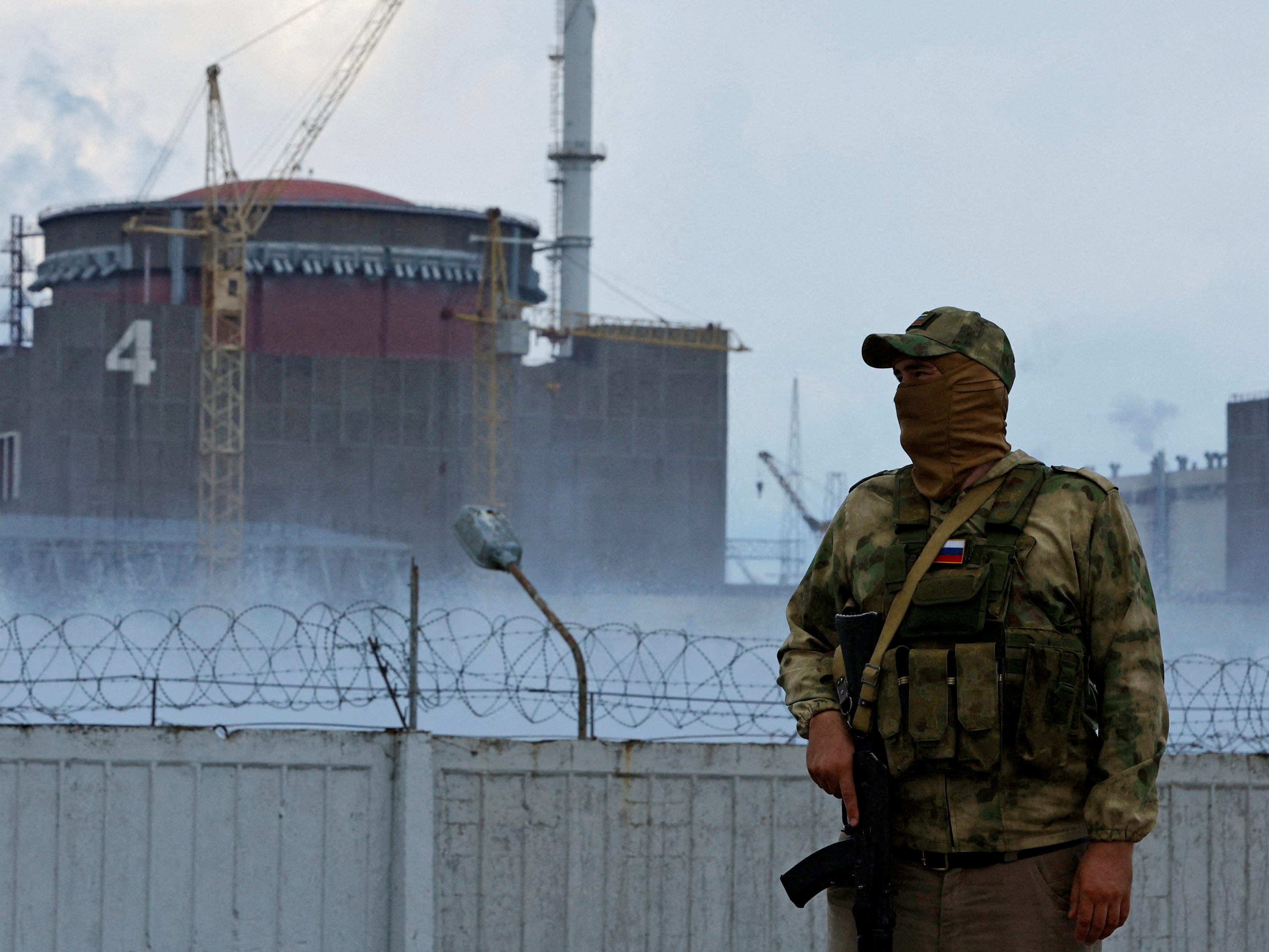 Die russischen Besatzer werfen der Ukraine den Beschuss des AKW Saporischschja vor. Die russischen Besatzer werfen der Ukraine den Beschuss des AKW Saporischschja vor.