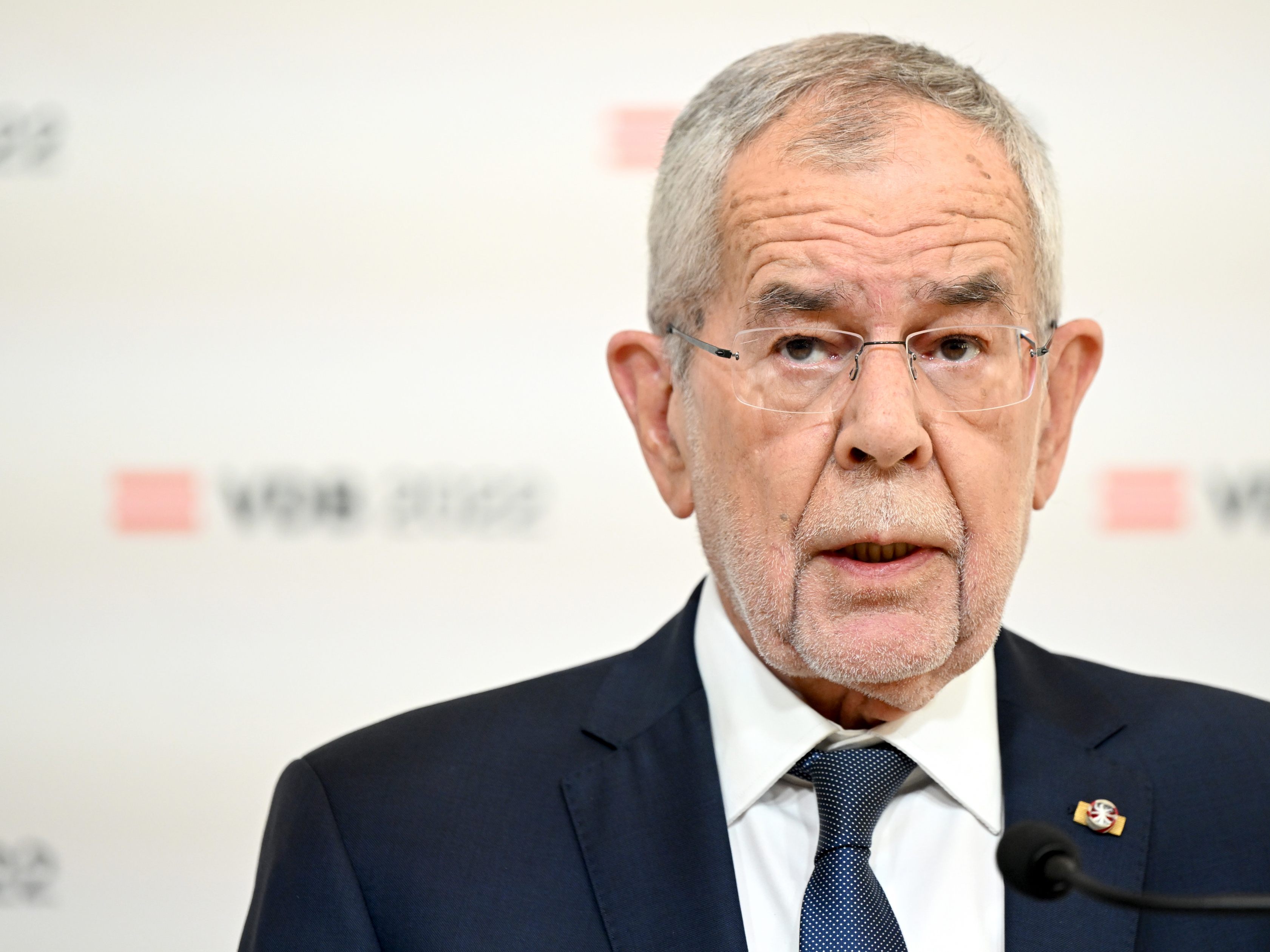 Van der Bellen liegt mit einer Gehirnerschütterung im Krankenhaus.