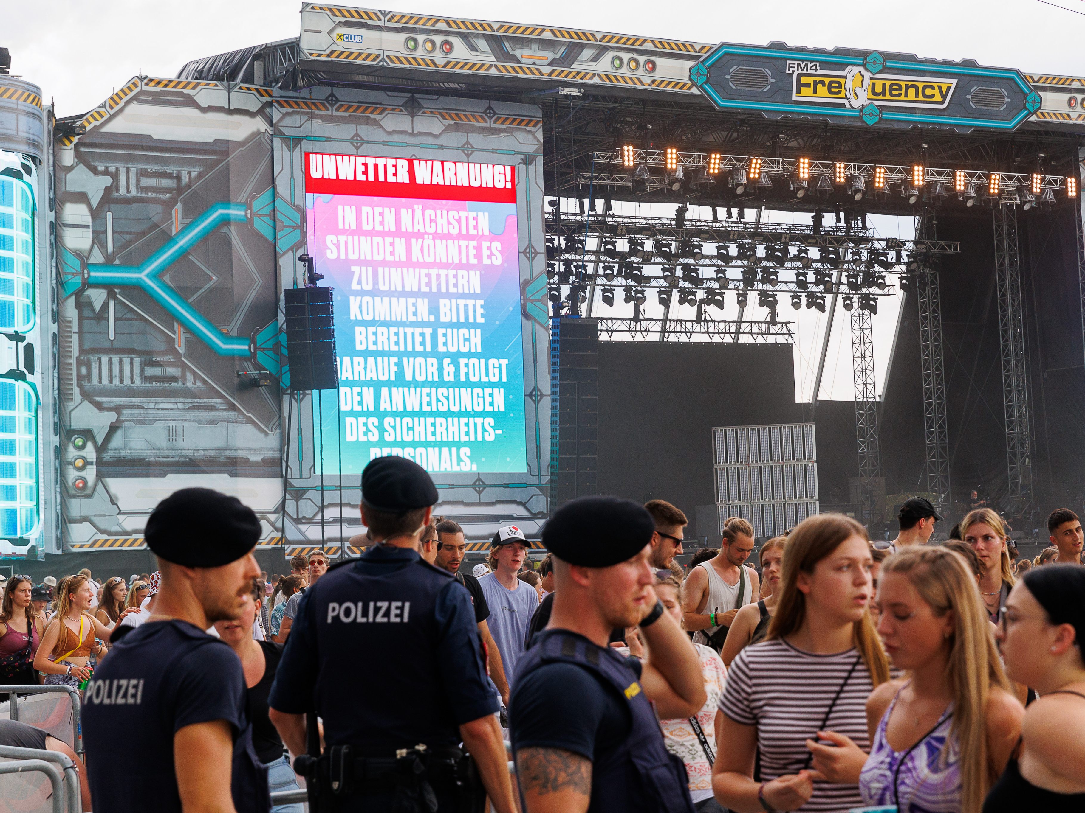 Die Polizei räumte das Kerngelände des Frequency.