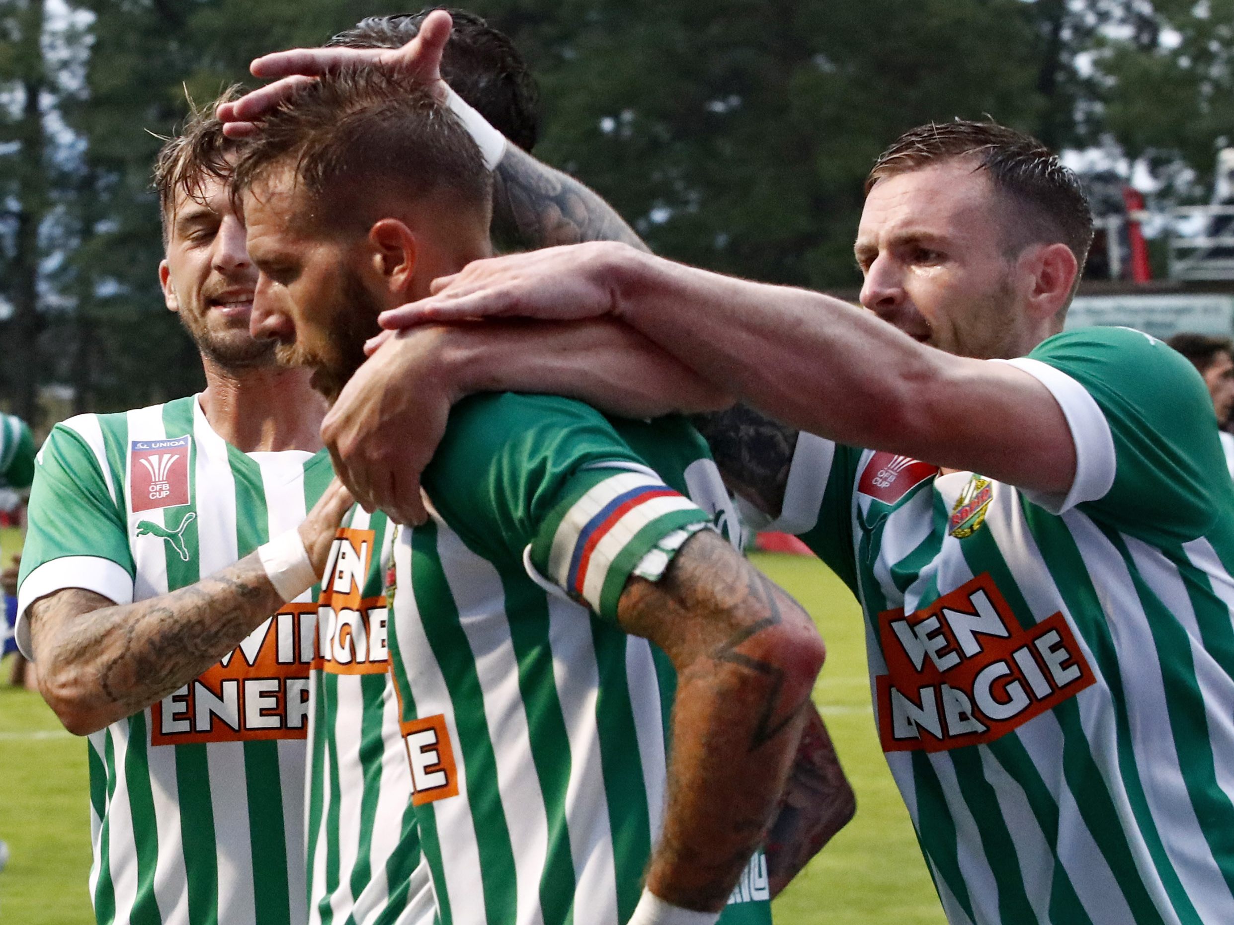 Rapid Wien will auch gegen Austria Lustenau wieder jubeln. Rapid Wien will auch gegen Austria Lustenau wieder jubeln.