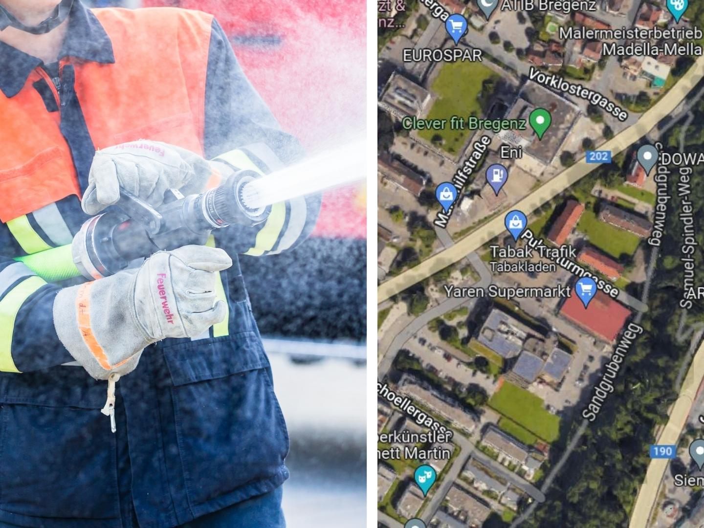 Die Feuerwehr musste am Donnerstagmorgen zu einem Brand in einer Bregenzer Wohnanlage ausrücken. Die Feuerwehr musste am Donnerstagmorgen zu einem Brand in einer Bregenzer Wohnanlage ausrücken.