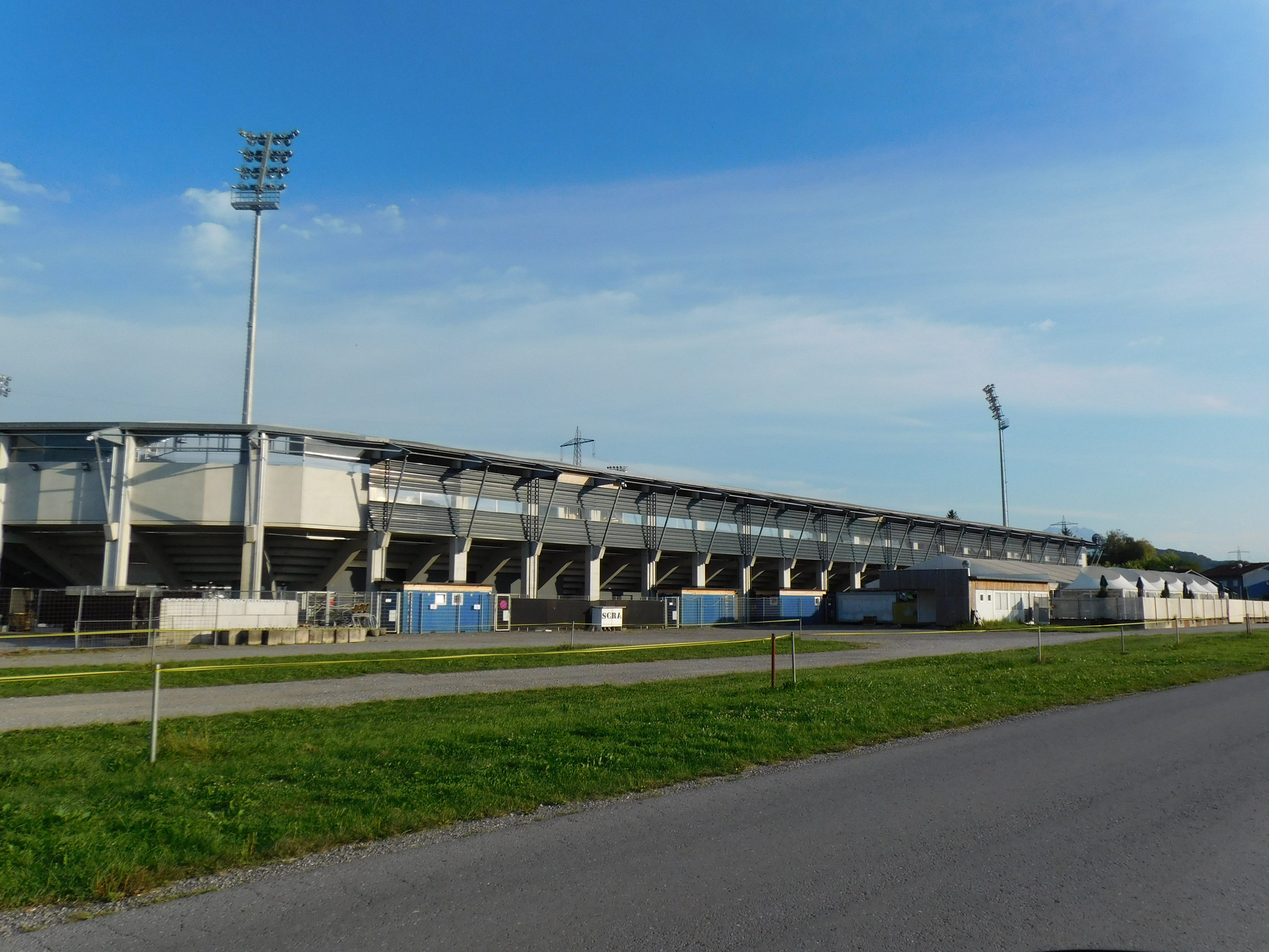 In der Cashpoint-Arena wird weiterhin am  endgültigen Stadionausbau gearbeitet