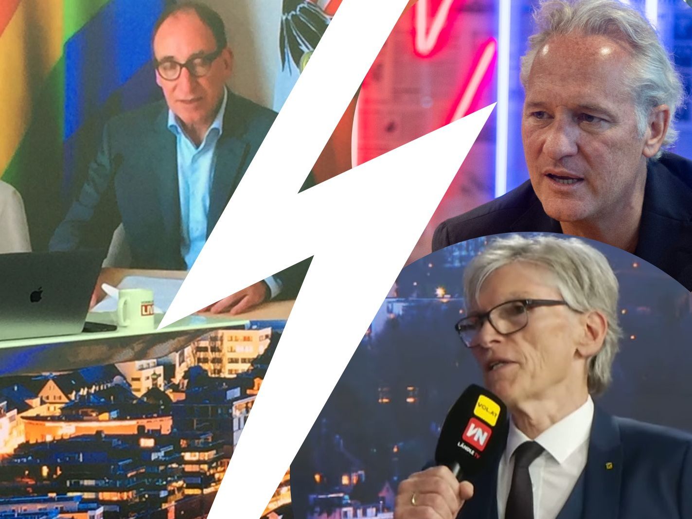 Nach seinem Vorarlberg Live Interview erntet Rauch (m.) harte Kritik von IV-Präsident Martin Ohneberg (r.o.) und WKV-Präsident Wilfried Hopfner (r.u.). Nach seinem Vorarlberg Live Interview erntet Rauch (m.) harte Kritik von IV-Präsident Martin Ohneberg (r.o.) und WKV-Präsident Wilfried Hopfner (r.u.).