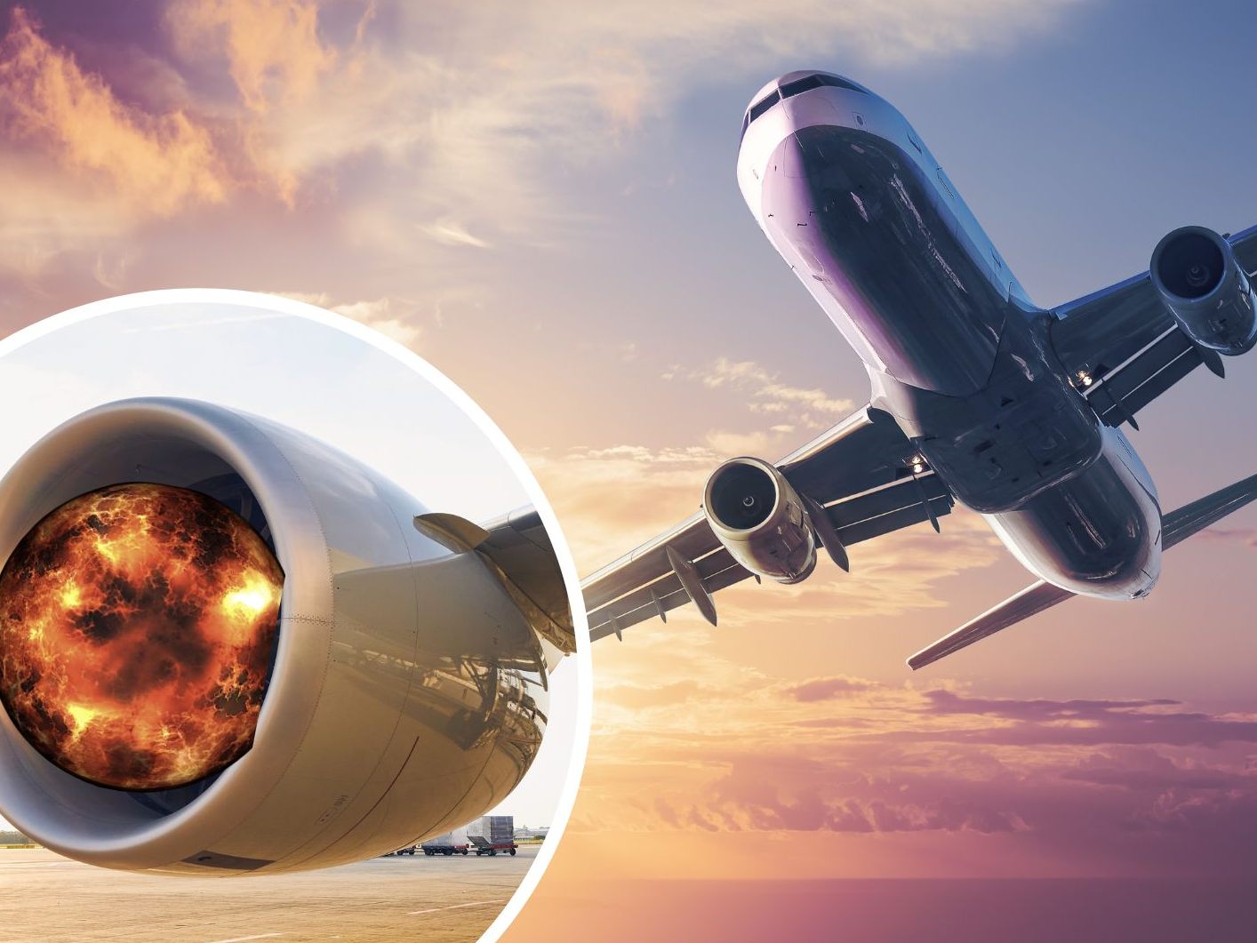 Schock für die Passagiere: Das Triebwerk hatte Feuer gefangen. Schock für die Passagiere: Das Triebwerk hatte Feuer gefangen.
