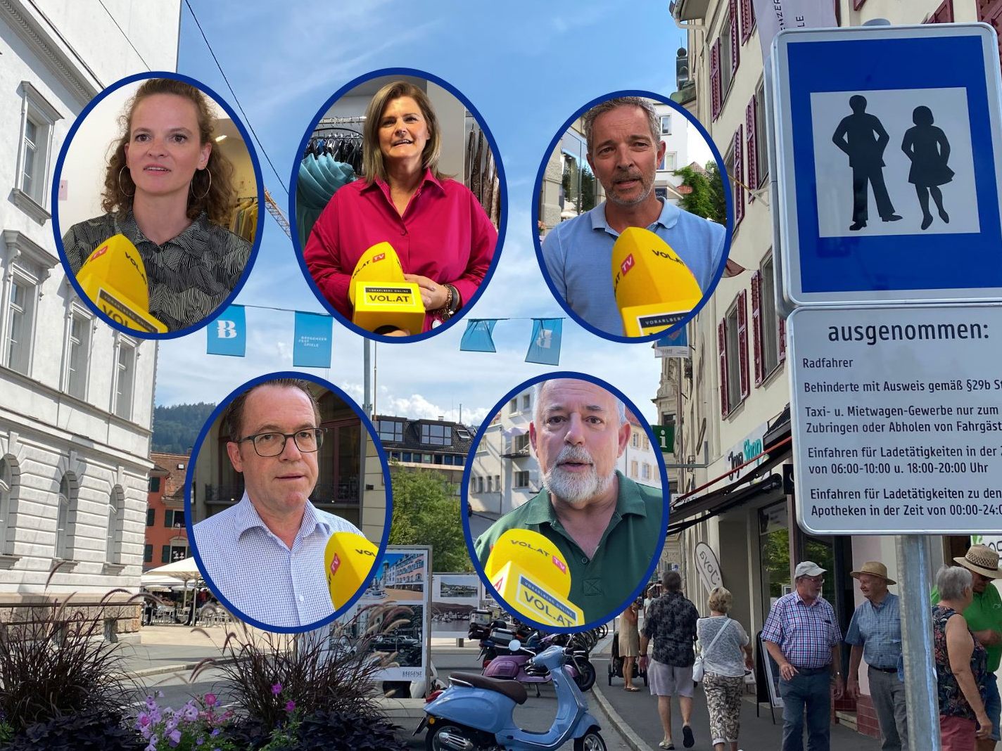 Zur erweiterten Fußgängerzone in Bregenz gibt es unterschiedliche Meinungen - und zwei Petitionen.