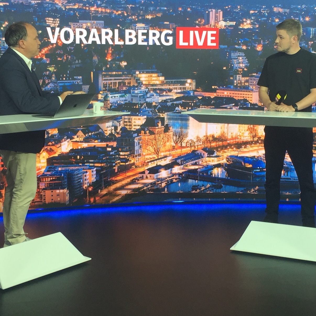 Gerold Riedmann und Alexander Schneider im Gespräch.