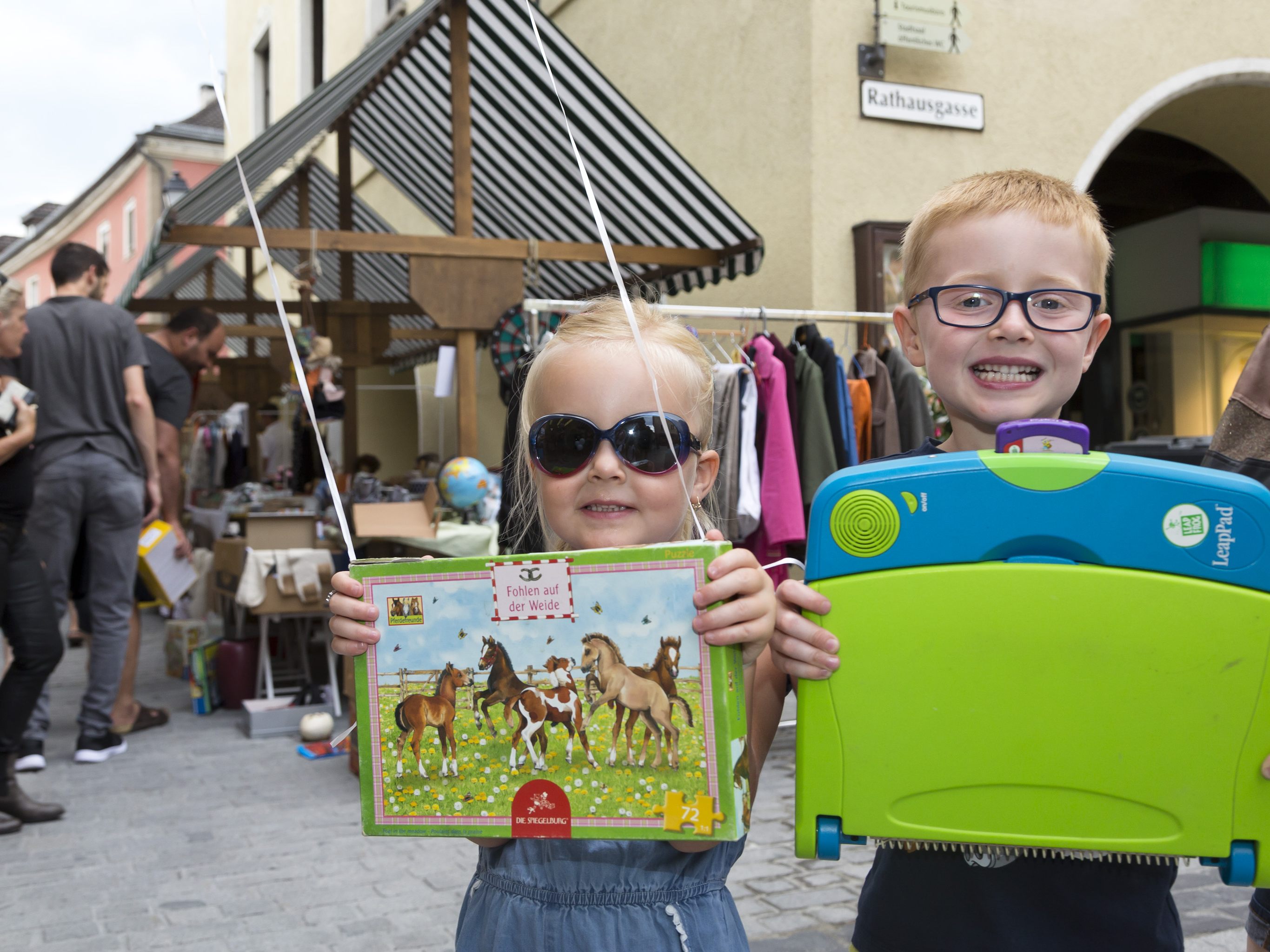 Spielzeugflohmarkt in Bludenz am 28. August 2022.