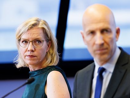 Energieministerin Gewessler, Wirtschaftsminister Kocher. Energieministerin Gewessler, Wirtschaftsminister Kocher.
