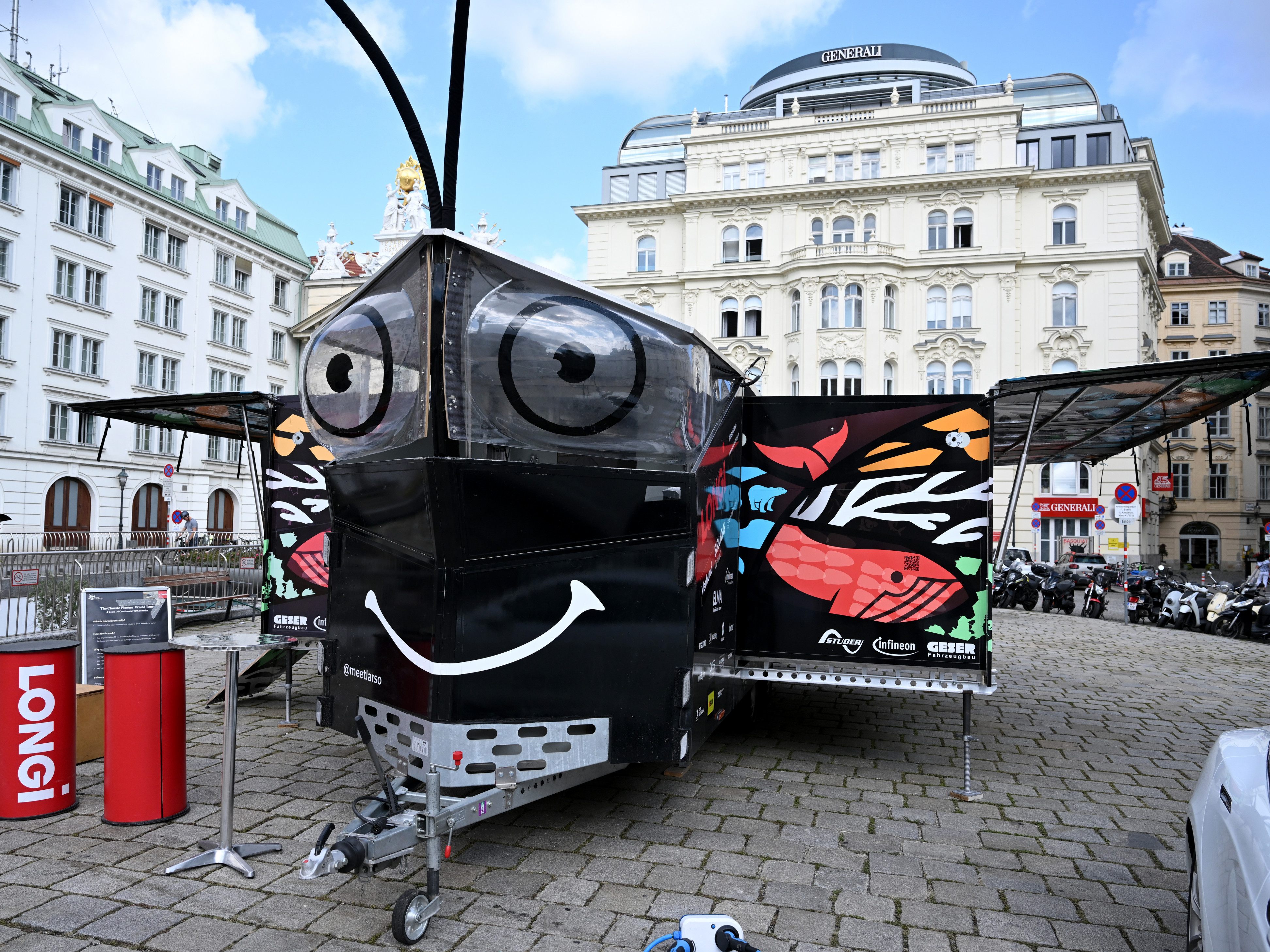 Ein Schweizer ist seit Mai mit dem "Solar Butterfly" unterwegs.