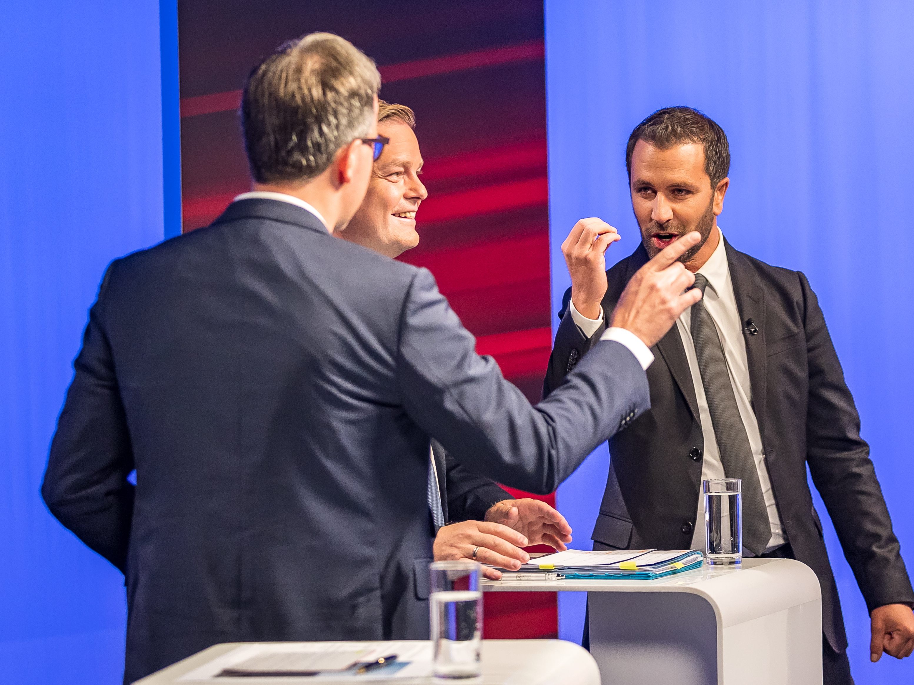 Im Bild: Oberhofer (NEOS), Abwerzger (FPÖ), Dornauer (SPÖ), drei der Spitzenkandidaten bei der Wahl in Tirol. Im Bild: Oberhofer (NEOS), Abwerzger (FPÖ), Dornauer (SPÖ), drei der Spitzenkandidaten bei der Wahl in Tirol.