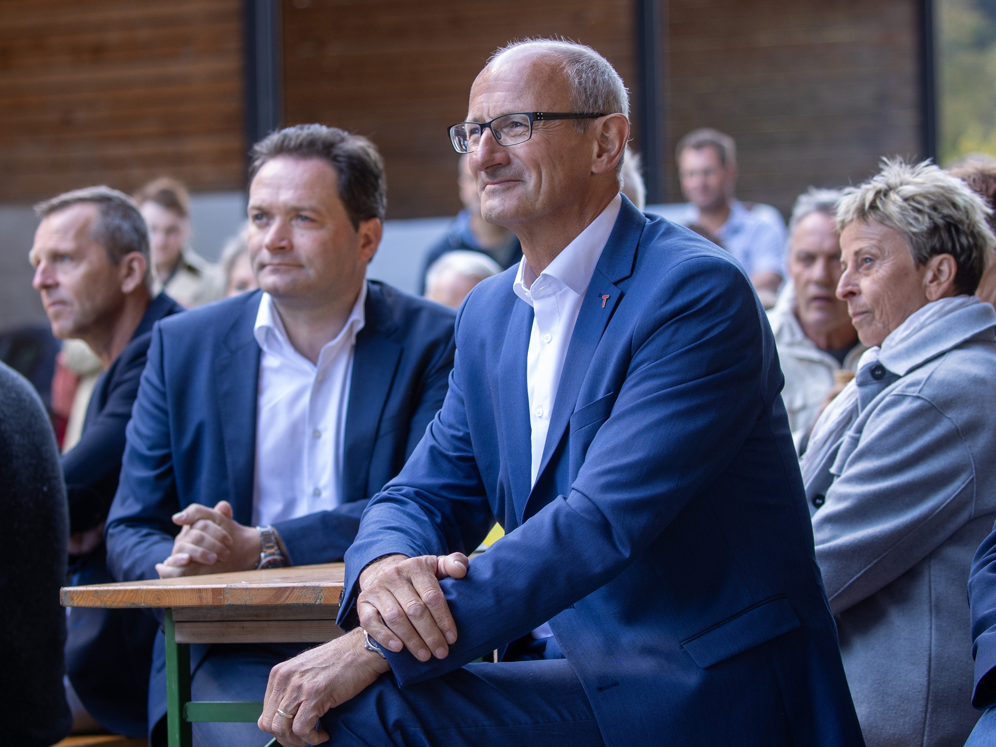 ÖVP-Spitzenkandidat Anton Mattle beim Wahlkampfabschluss zur Tiroler Landtagswahl in Osttirol am Freitag.