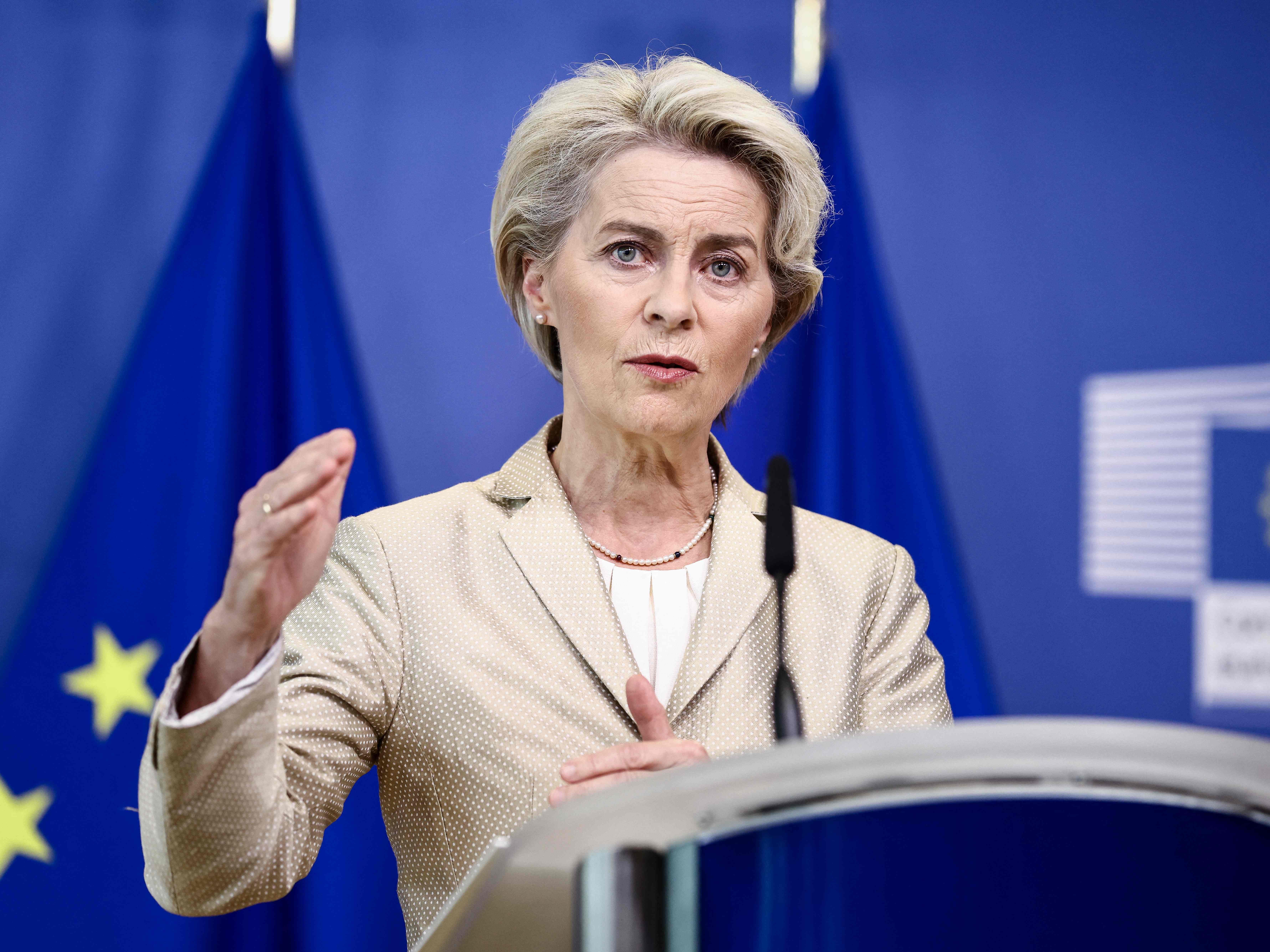 EU-Kommissionspräsidentin Ursula von der Leyen schlug am Mittwoch ein neues EU-Sanktionspaket gegen Russland vor.
