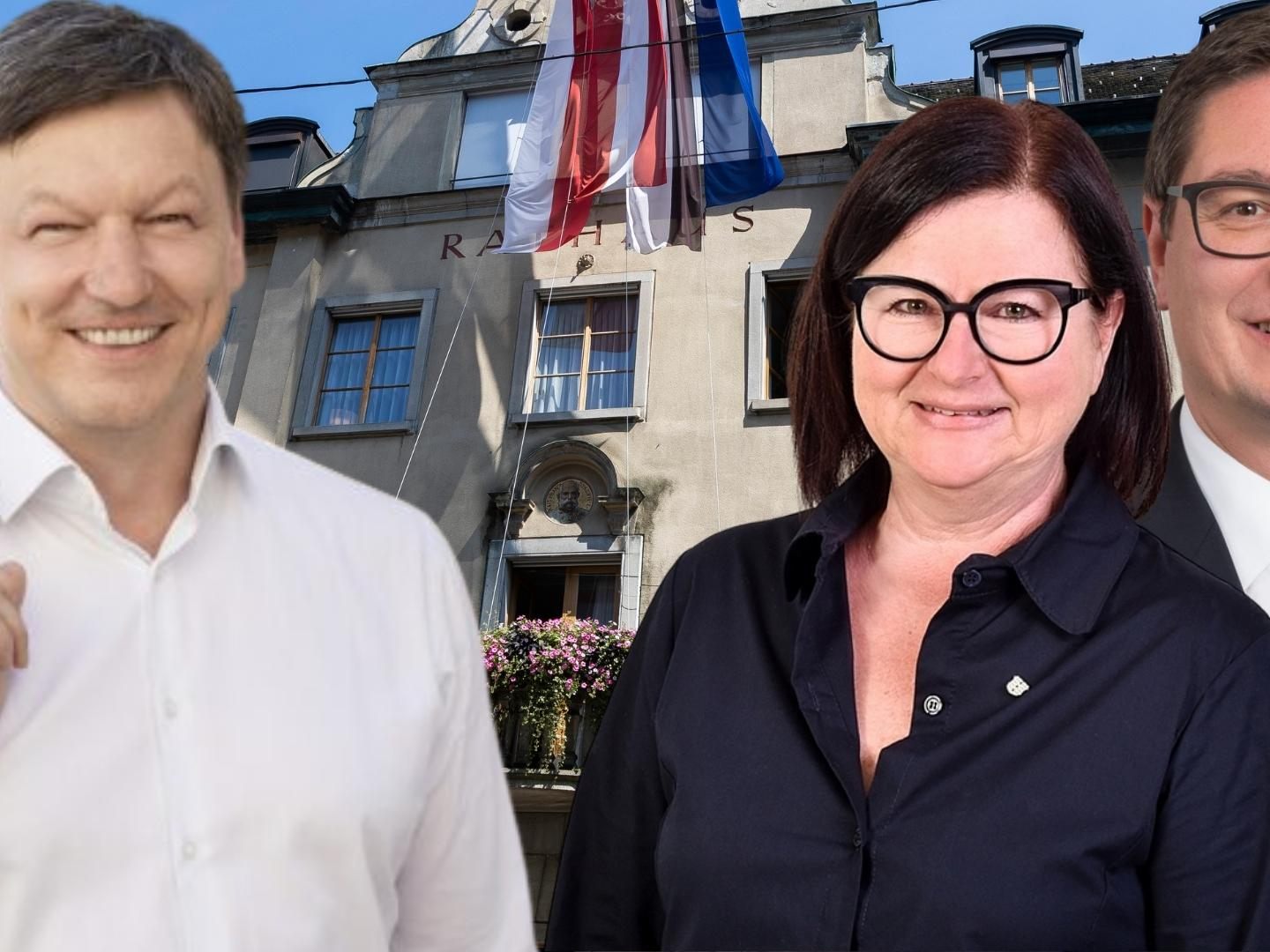 Heftige Kritik an Moosbruggers (l.) Vorgehen von Fritsch und Einwallner vom Team Bregenz.