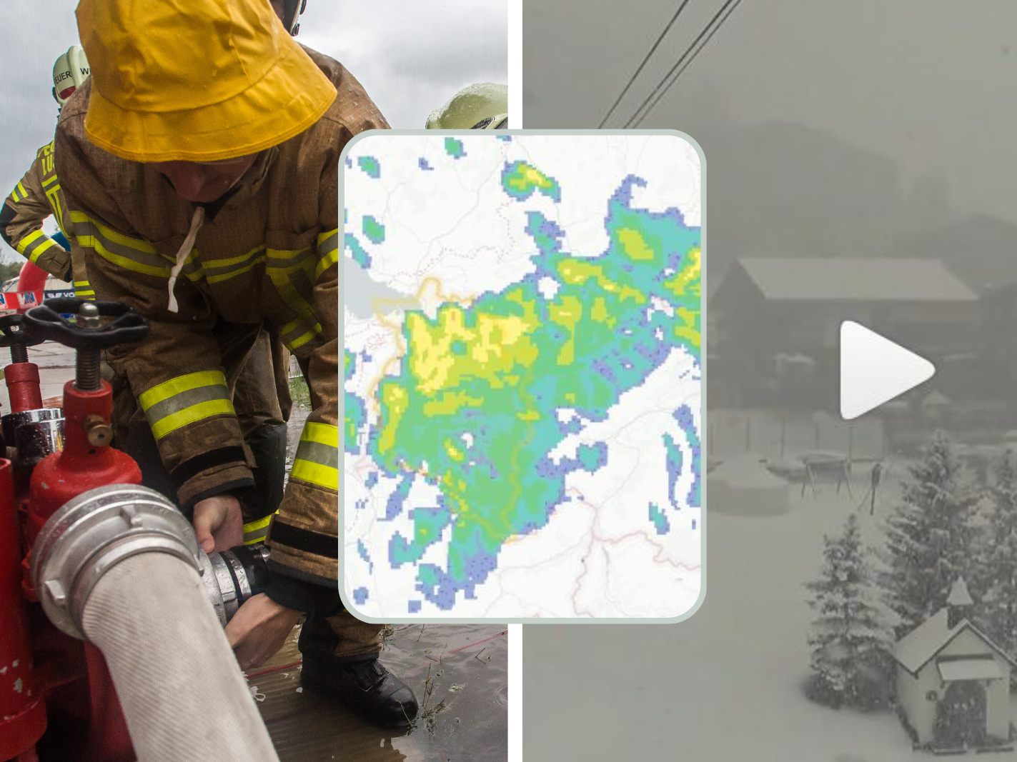 Regen im Tal - Schnee in den Bergen