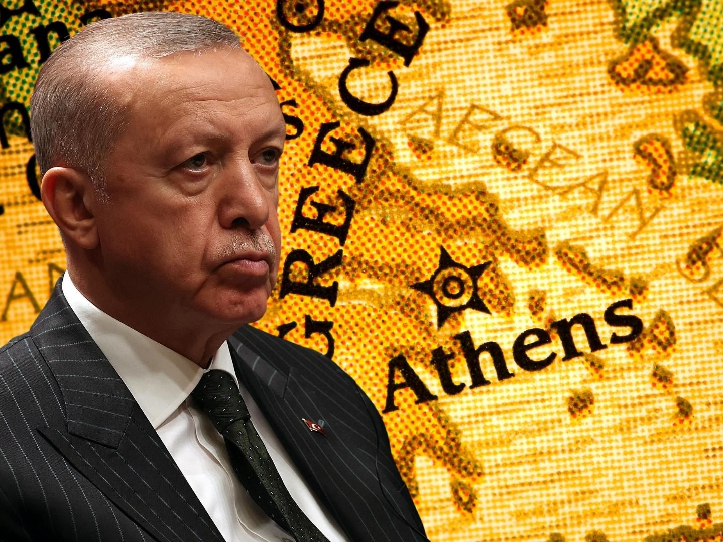 Erdogan droht Griechenland. Erdogan droht Griechenland.