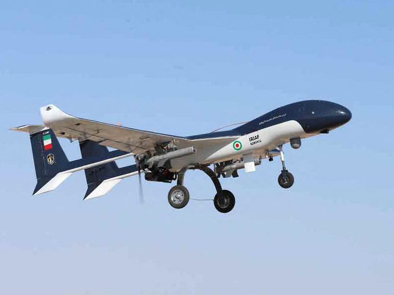 Eine iranische Drohne, wie sie Russland in der Ukraine einsetzen soll.