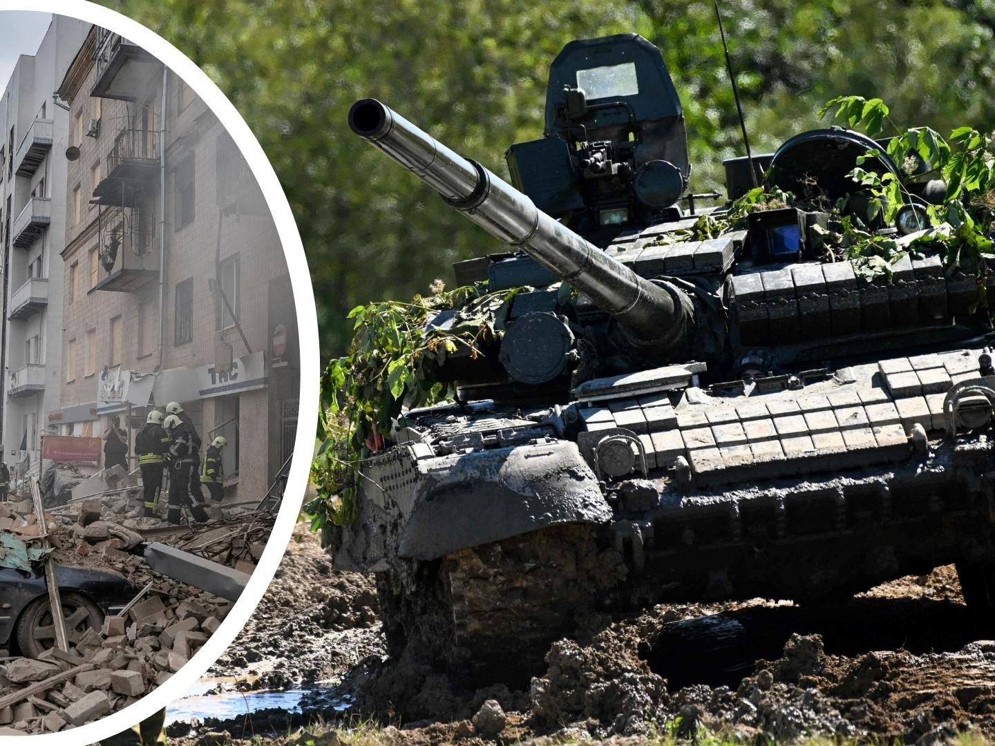 Russland schickt mehr Panzer in die Region um die stark zerstörte Stadt Charkiw.