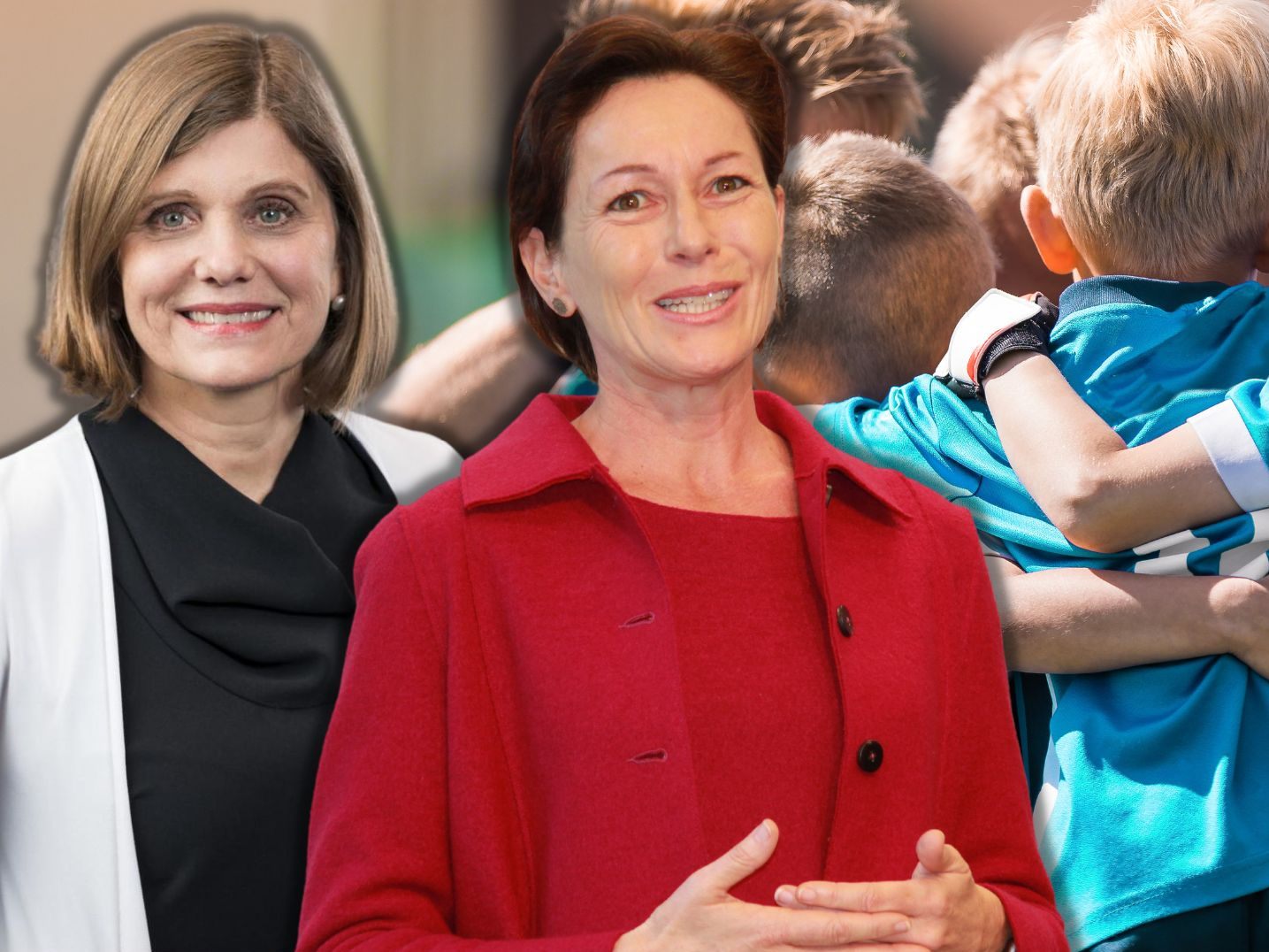 Pressekonferenz mit u.a. Barbara Schöbi-Fink und Martina Rüscher.