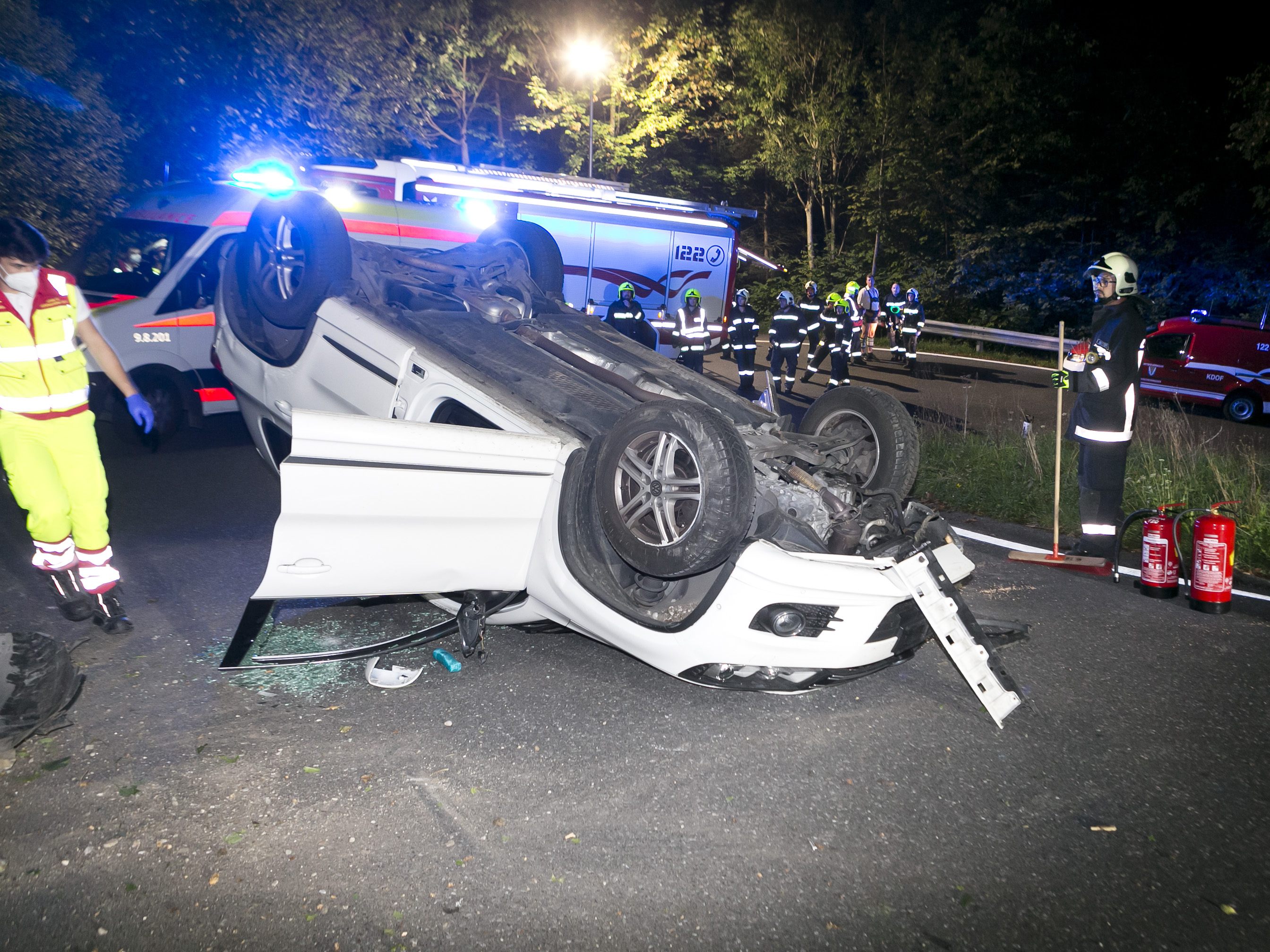 Auf's Dach gekippt