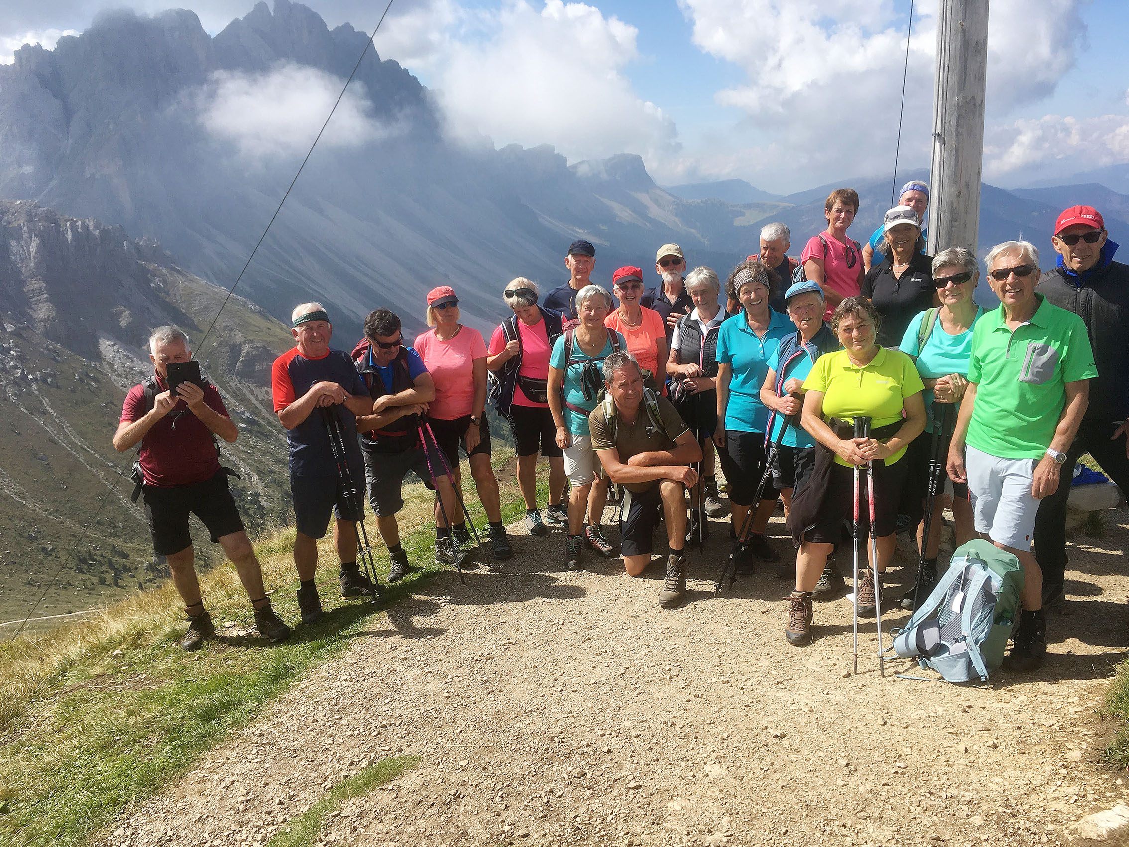 Die Wanderfreunde vom Seniorenbund genoßen die schöne Wanderwoche im herrlichen Villnössertal im Südtirol
