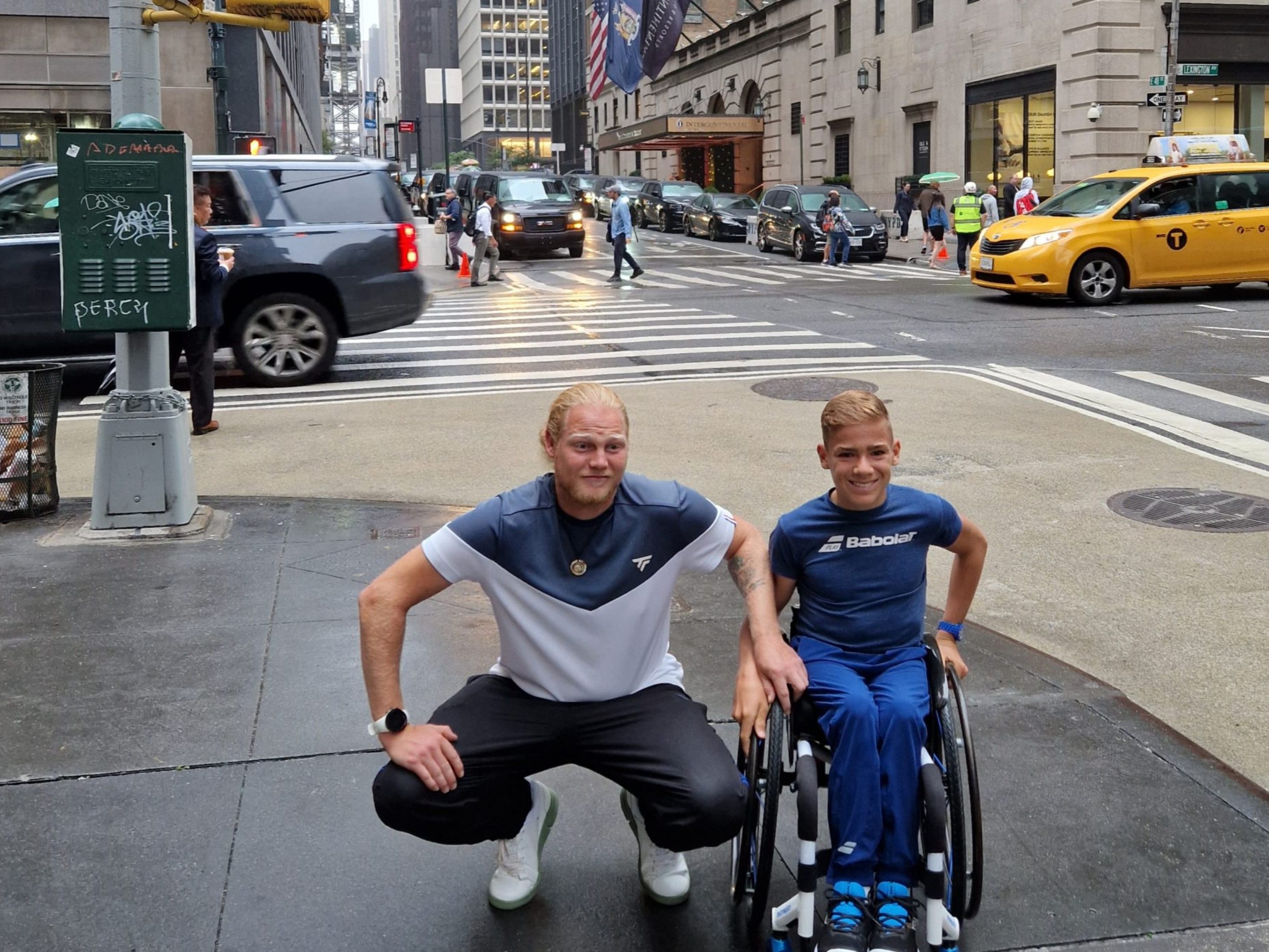 In New York gab es für Maximilian Taucher und Trainer Max Forer viele neue Eindrücke