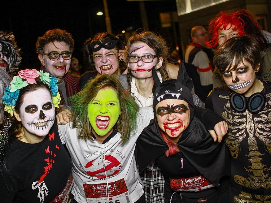 Beim GhostRun im Wiener Prater kann man verkleidet für Menschen mit der seltenen Krankheit Lungenhochdruck laufen.