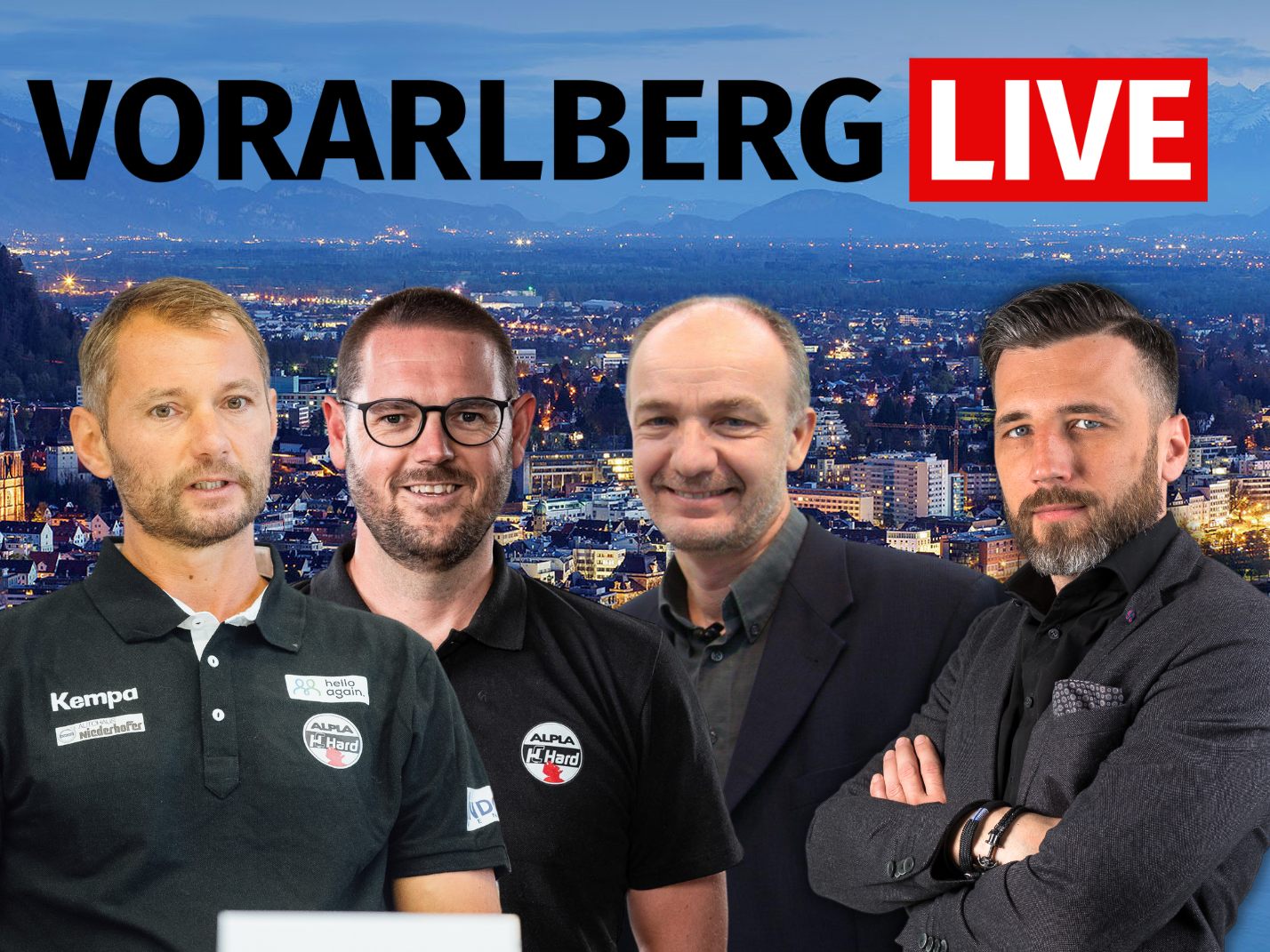 Dr. Karl W. Bitschnau (Leiter Hospiz Vorarlberg) sowie HC Hard Geschäftsführer Markus Köberle und HC Hards Sportlicher Leiter Thomas Huemer sind am Montag zu Gast bei "Vorarlberg LIVE". Dr. Karl W. Bitschnau (Leiter Hospiz Vorarlberg) sowie HC Hard Geschäftsführer Markus Köberle und HC Hards Sportlicher Leiter Thomas Huemer sind am Montag zu Gast bei "Vorarlberg LIVE".