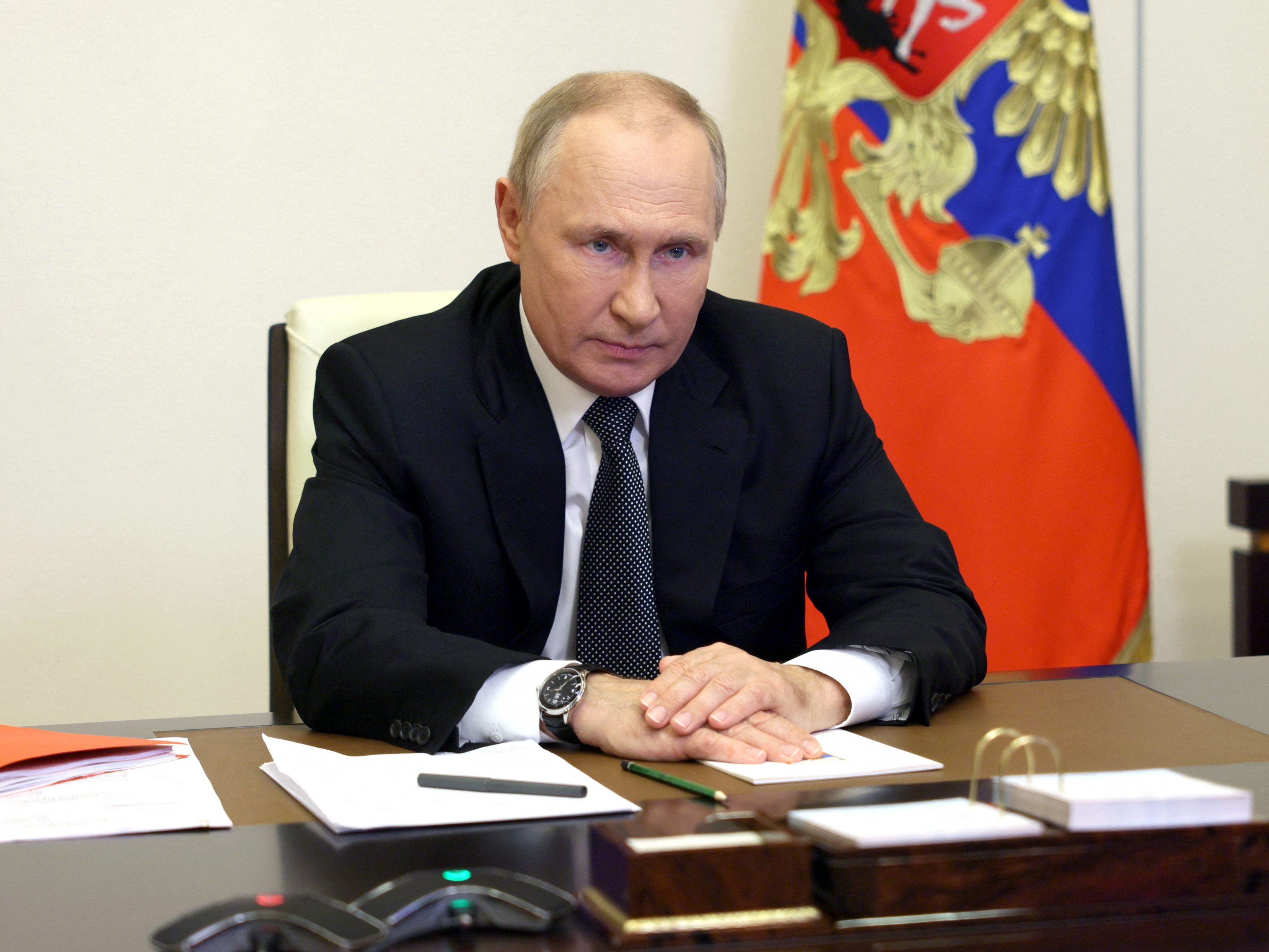 Putin verhängte in den vier kürzlich annektierten ukrainischen Gebieten den Kriegszustand. Putin verhängte in den vier kürzlich annektierten ukrainischen Gebieten den Kriegszustand.