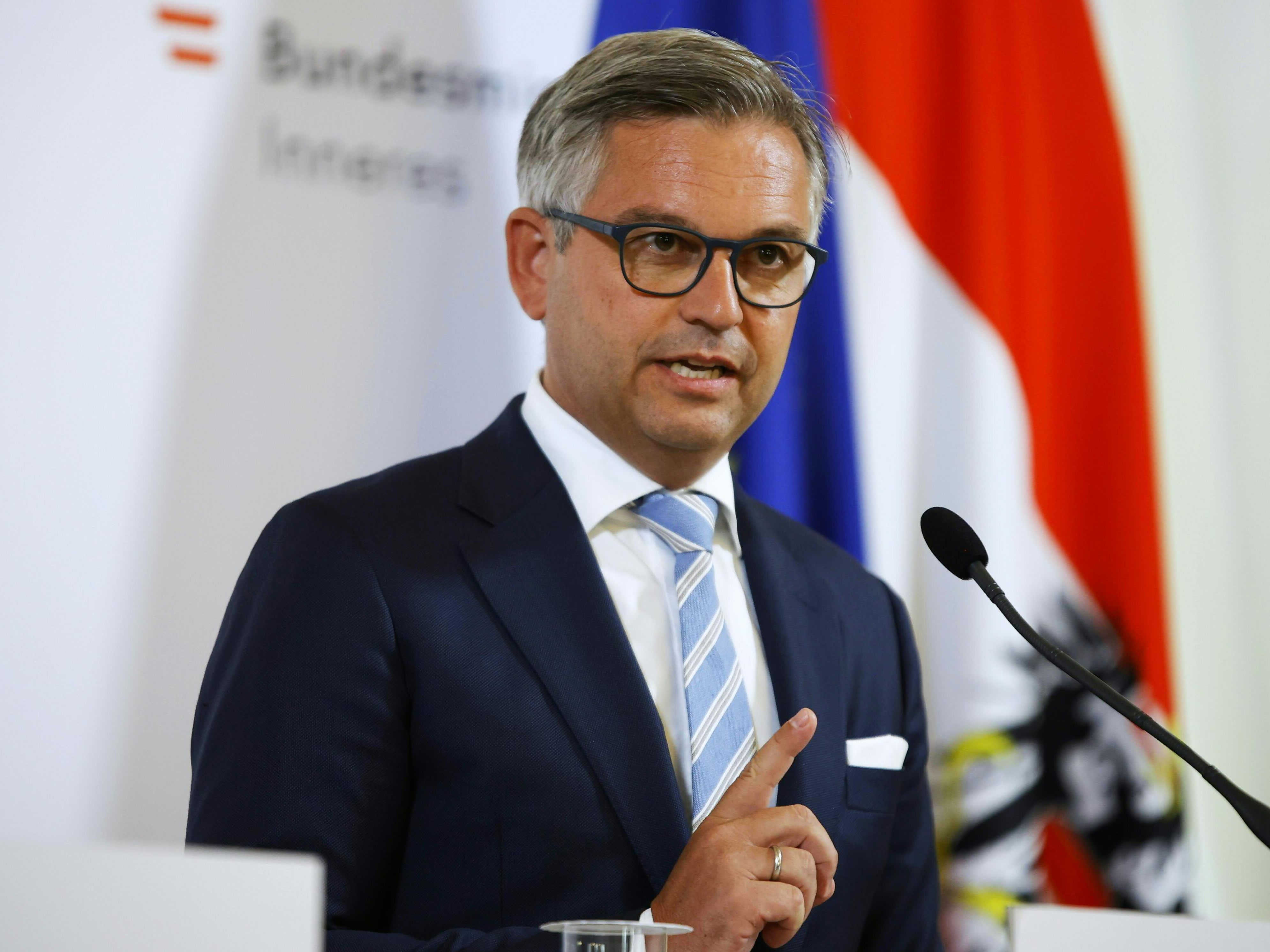Finanzminister Magnus Brunner präsentiert das Budget 2023. Finanzminister Magnus Brunner präsentiert das Budget 2023.