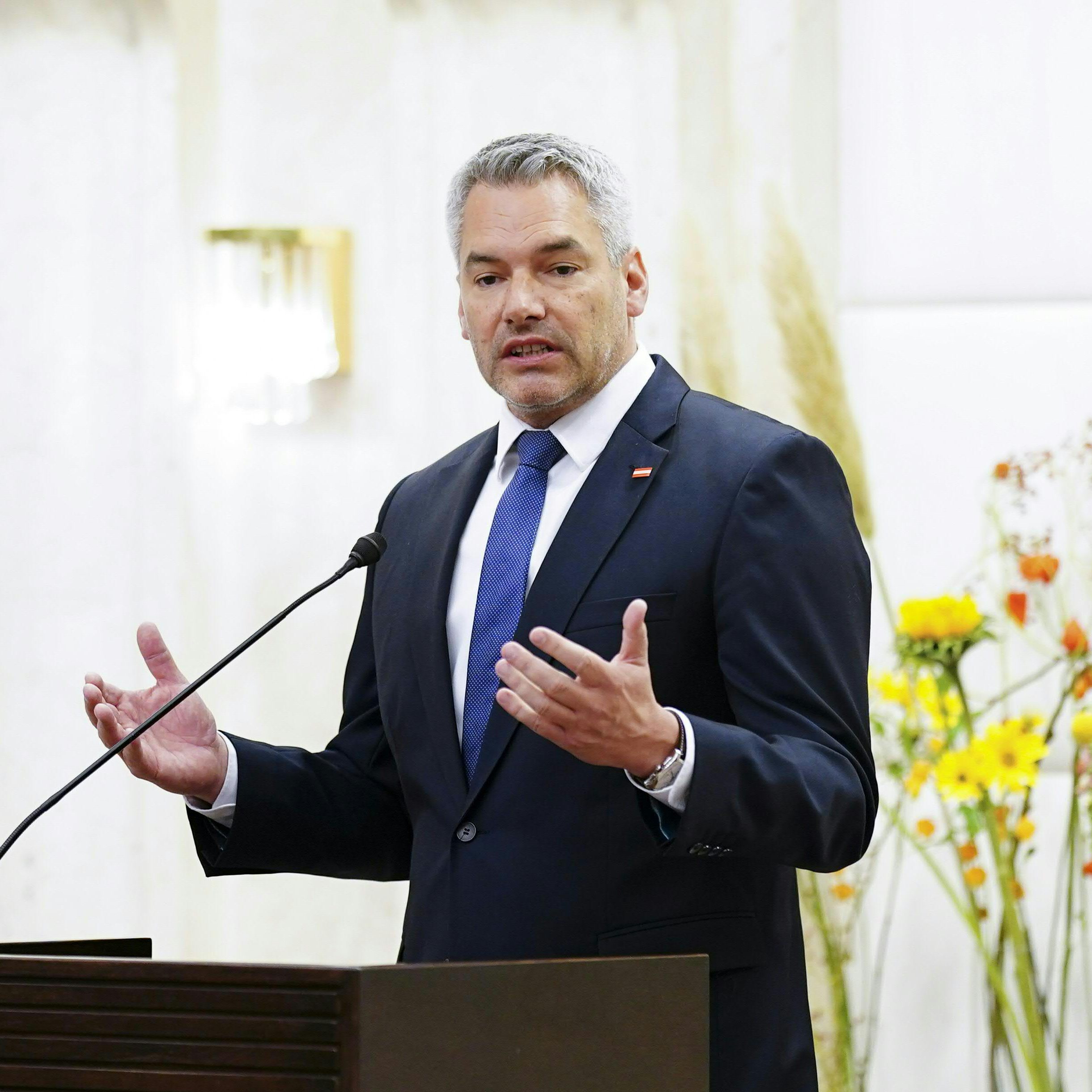 Fand deutliche Worte: Bundeskanzler Karl Nehammer.