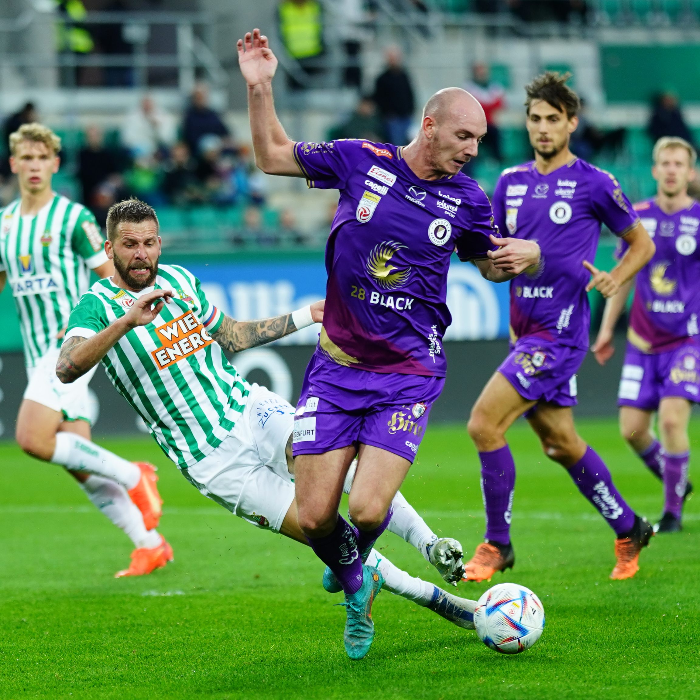 Rapid Wien musste sich Austria Klagenfurt mit 0:1 geschlagen geben.